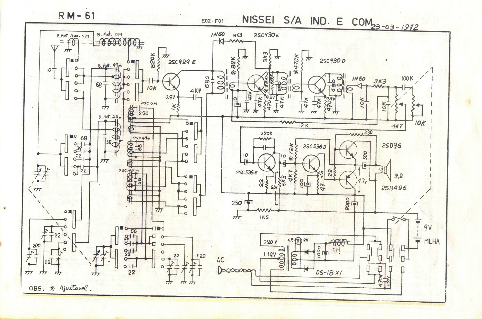 NISSEI RM61 Schematic