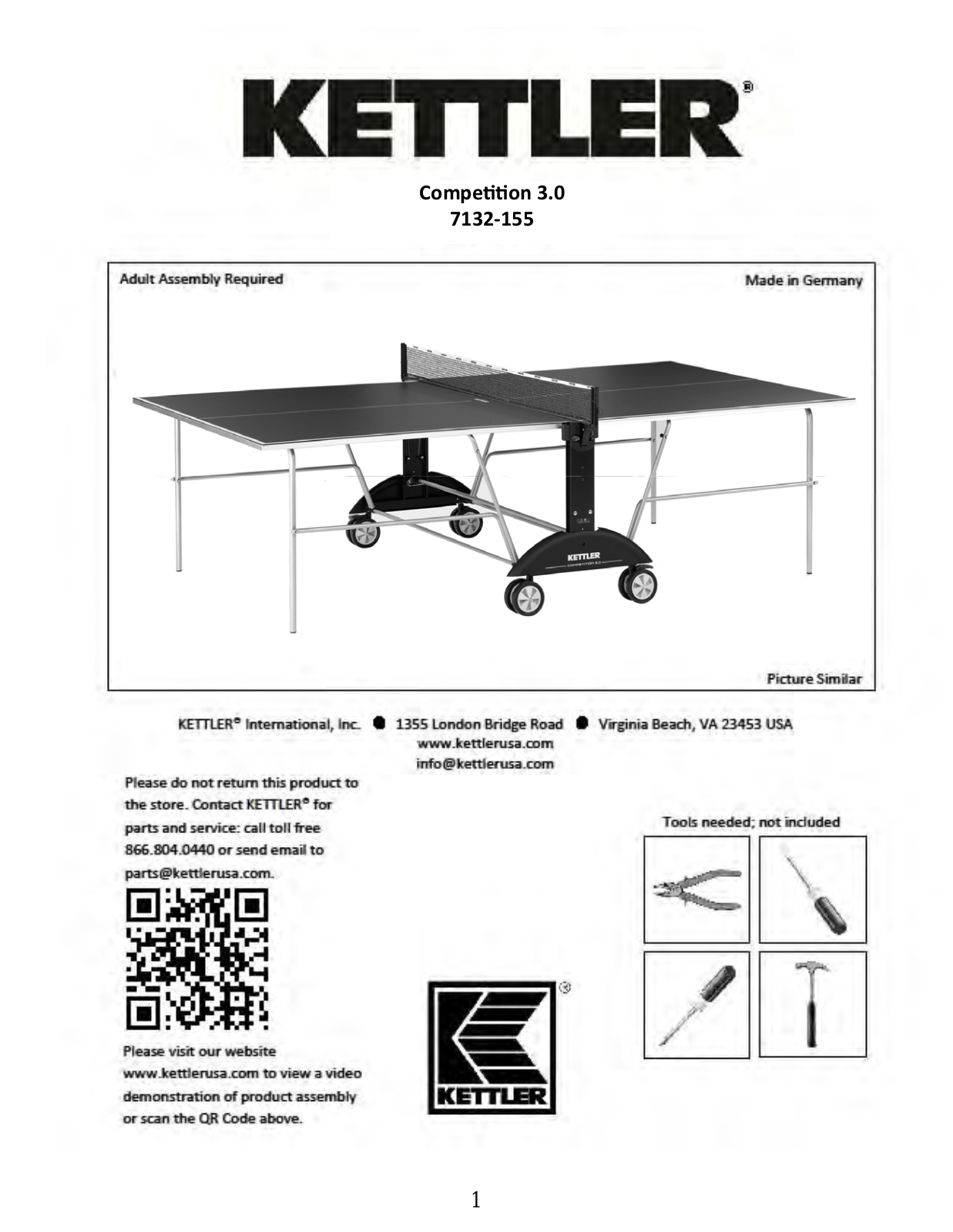 Kettler 7132155 User Manual