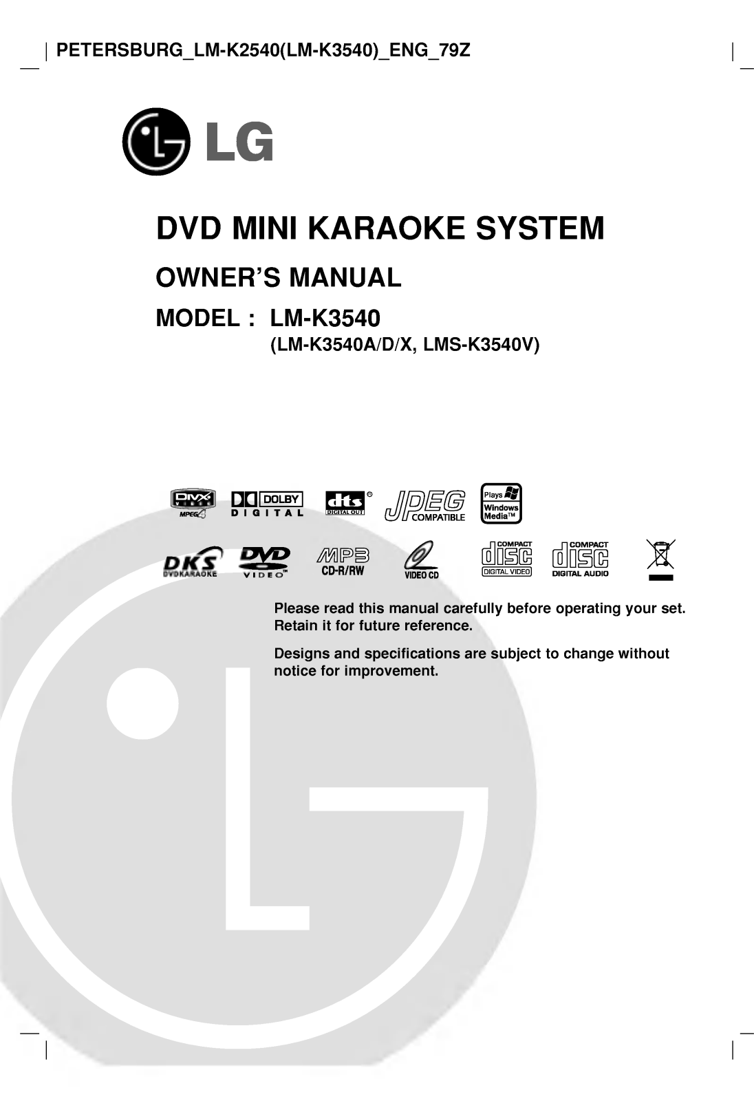 LG LM-K2540D User guide