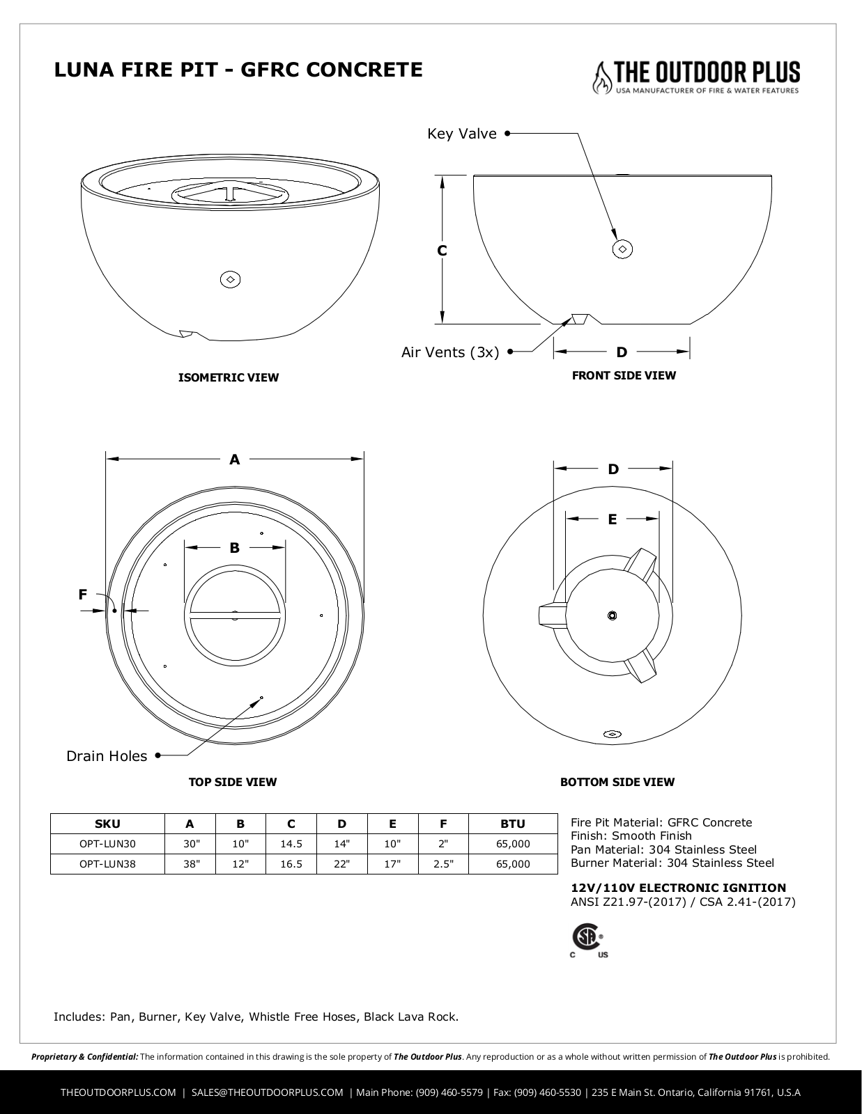 The Outdoor Plus ODPL1218 Specifications - ManualMachine.com