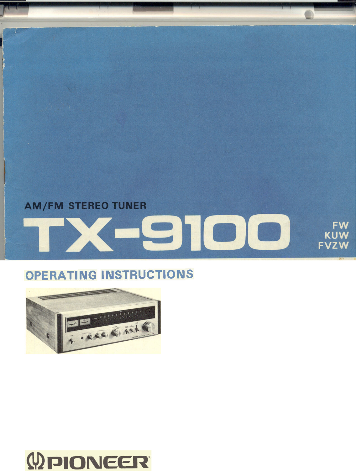 Pioneer TX-9100 Owners manual