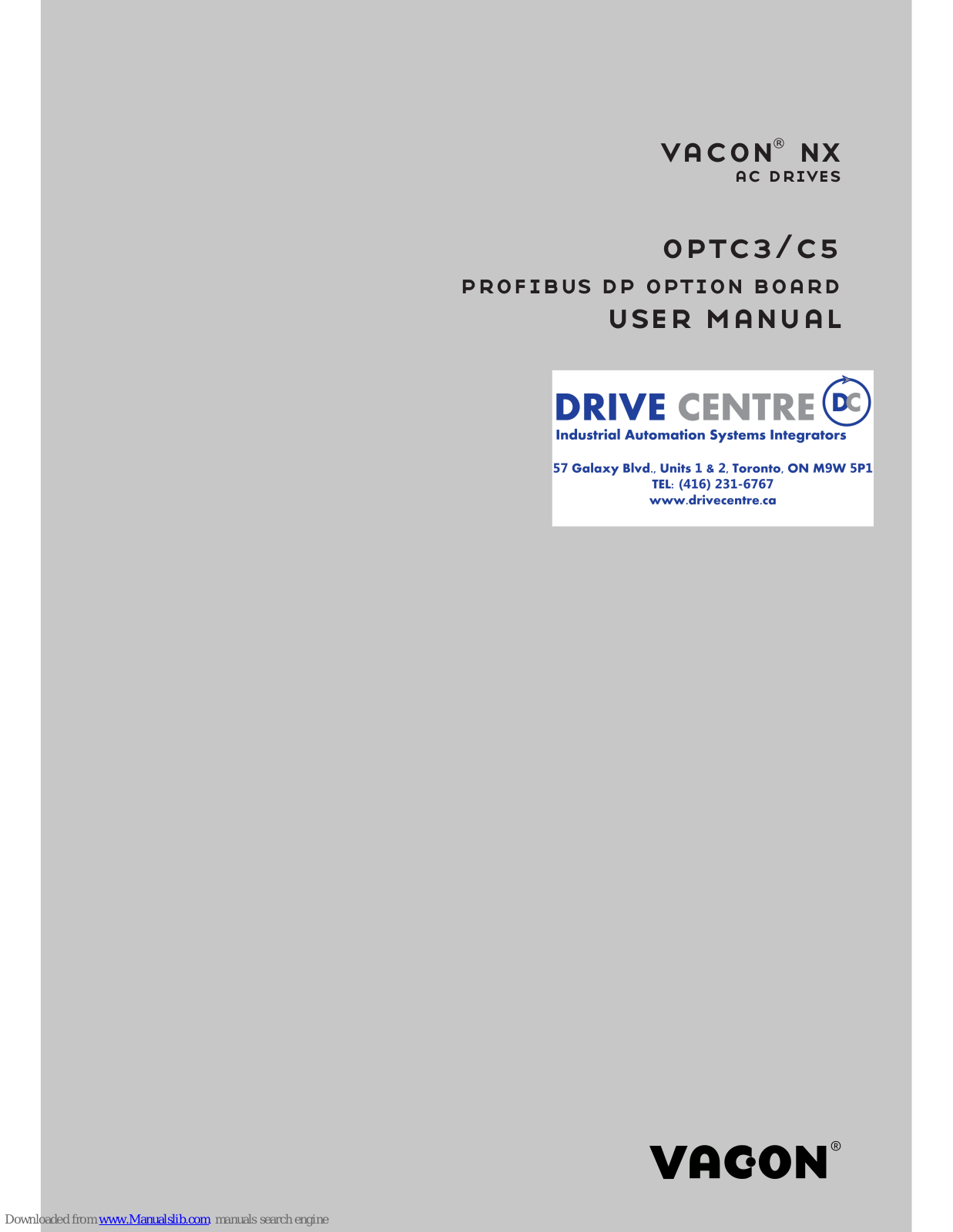 Vacon optc3, optcc5 User Manual