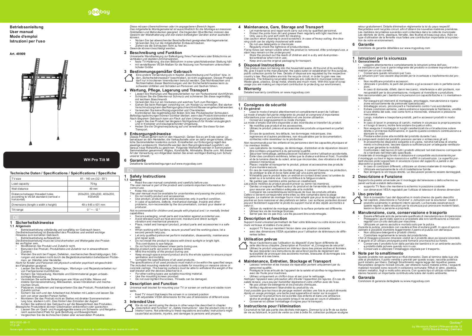 GOOBAY 49909 Datasheet - ManualMachine.com