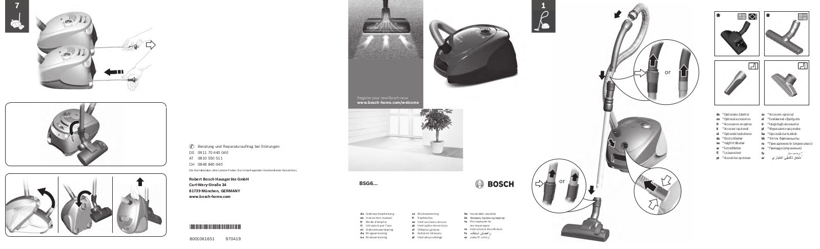 Bosch BSG 6B132, BSG 6C110 User manual