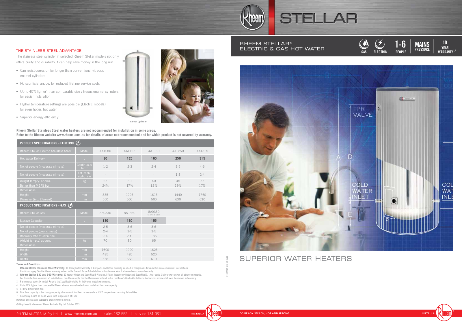 Rheem 4A1160G7 Product Catalogue