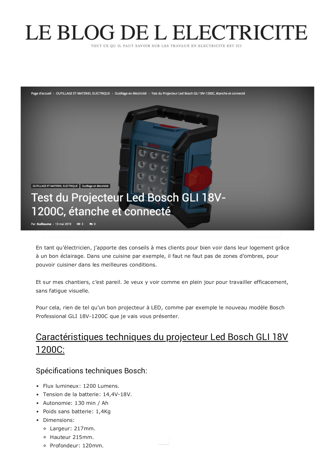 Bosch GLI 18V-1200 C User Manual