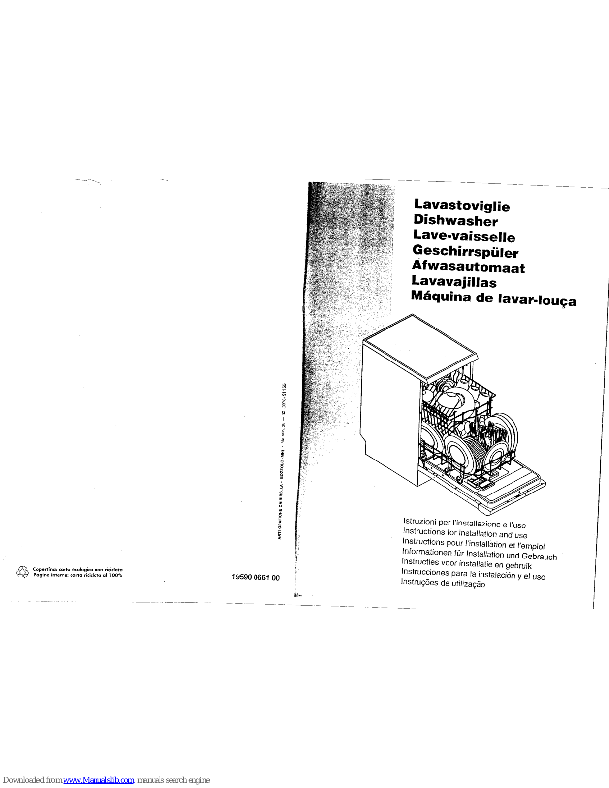 Smeg 19590 0661 Instructions For Installation And Use Manual