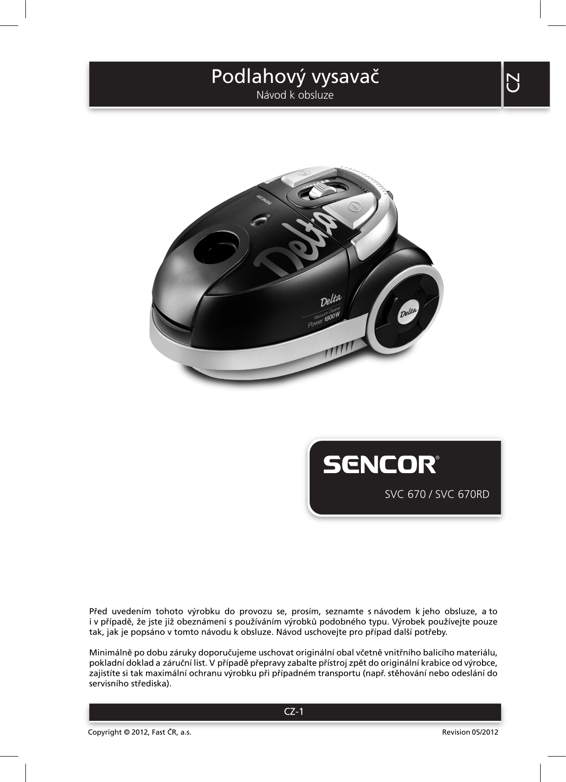 Sencor SVC 670RD User Manual - ManualMachine.com