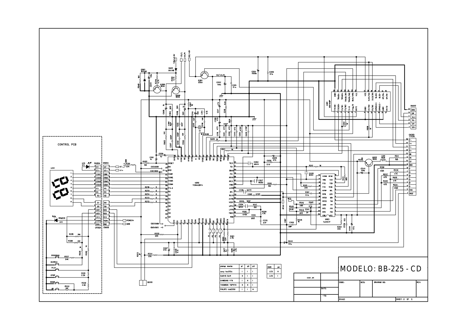 Lenoxx BB-225 Schematic