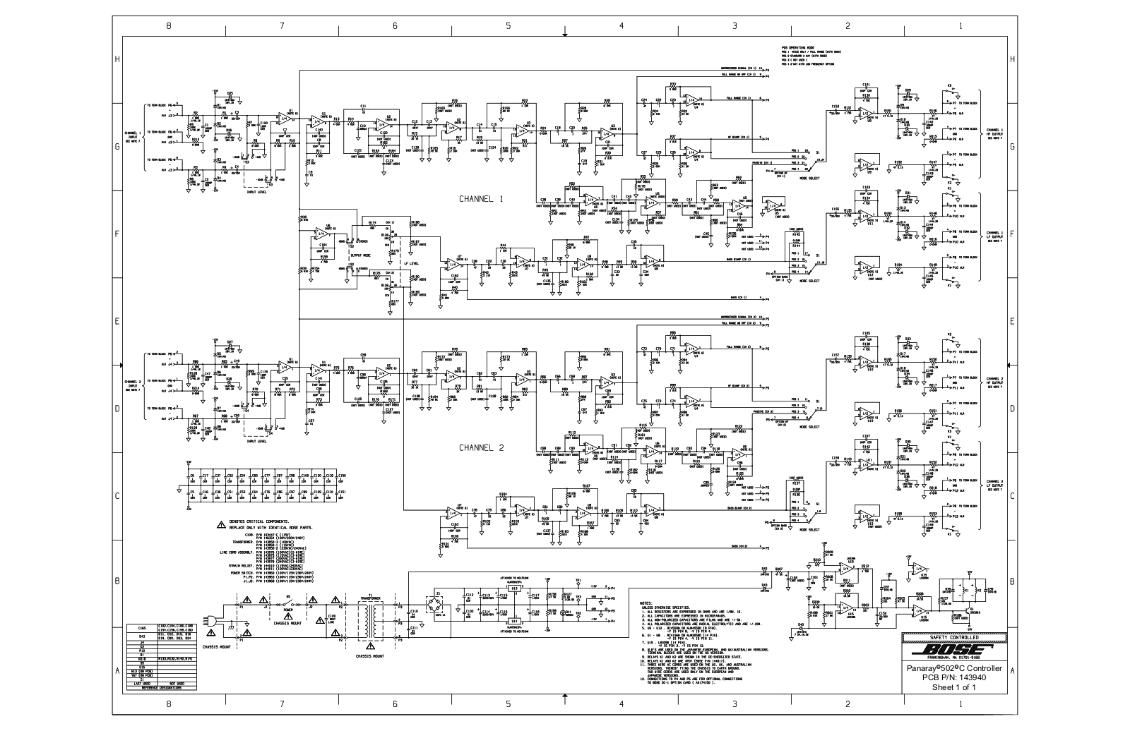 BOSE 502C Schematic