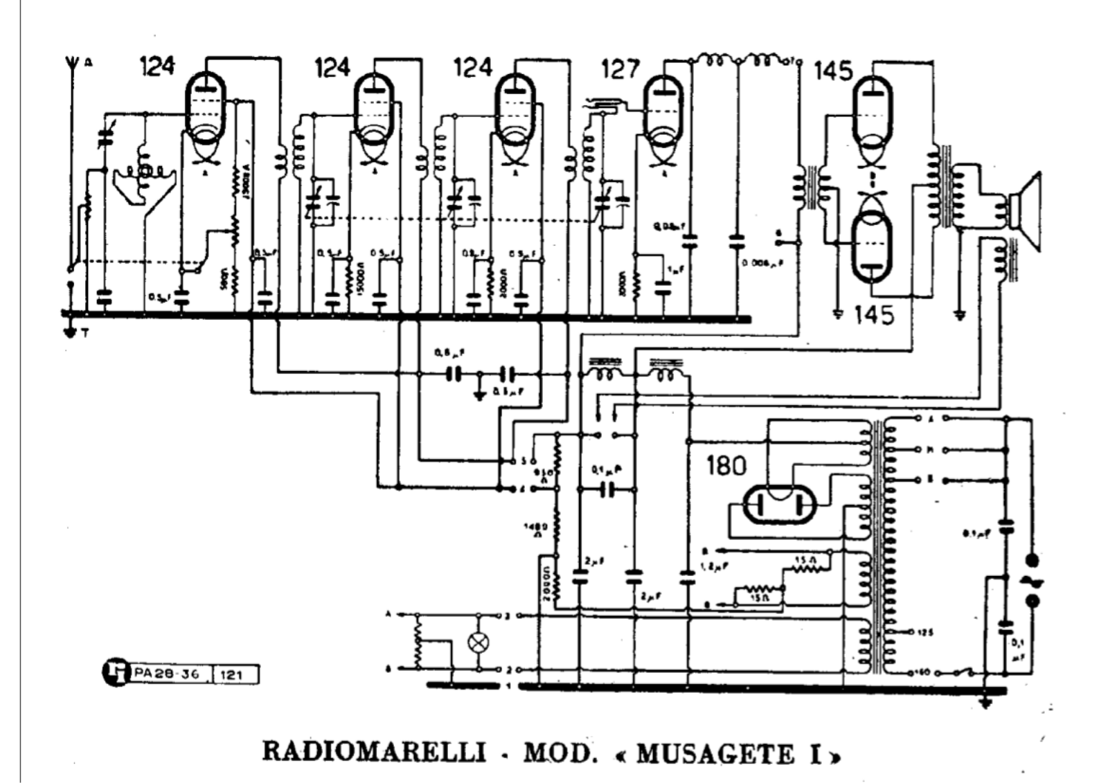 Radiomarelli musagete i 2 schematic