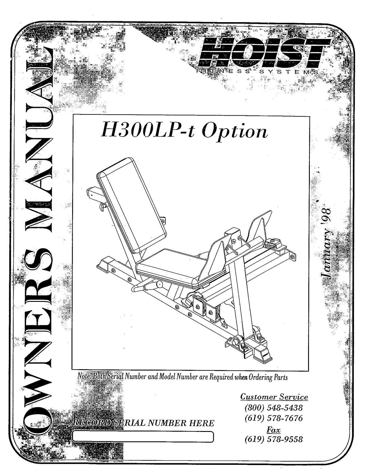 Hoist Fitness H300LP-t User Manual