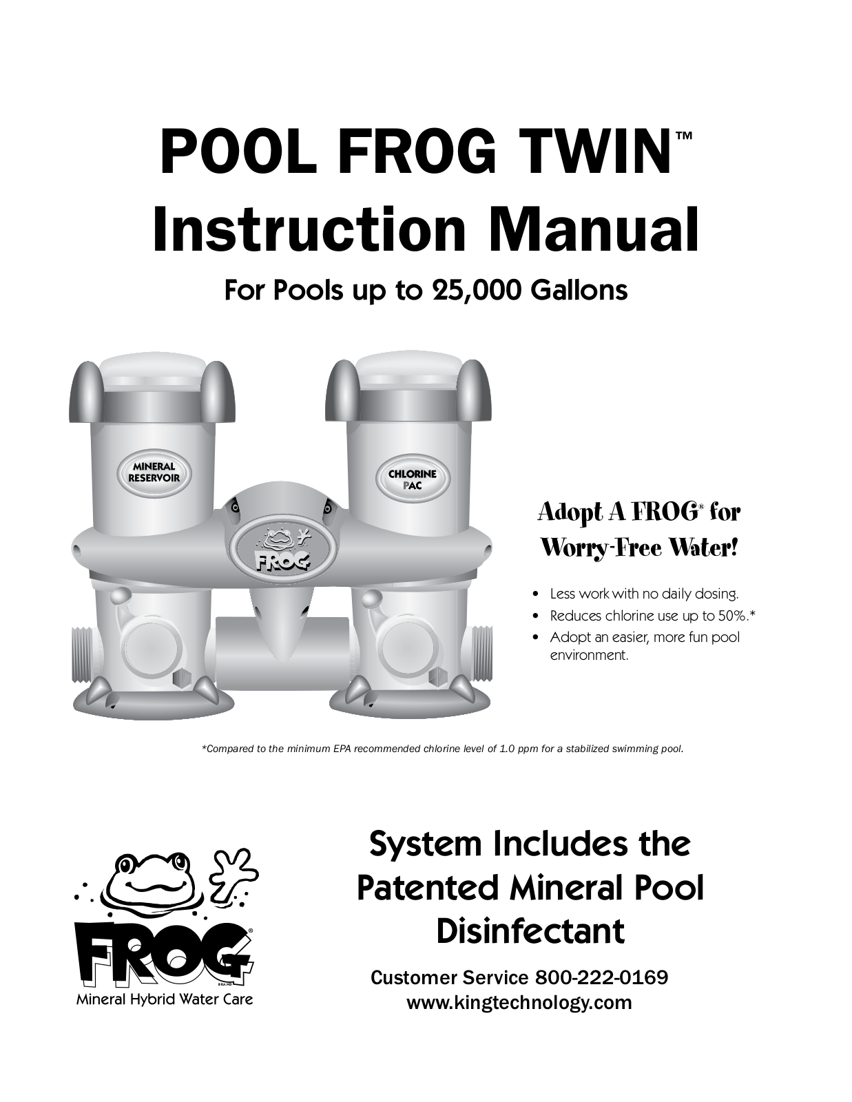 King Technology POOL FROG Twin User Manual