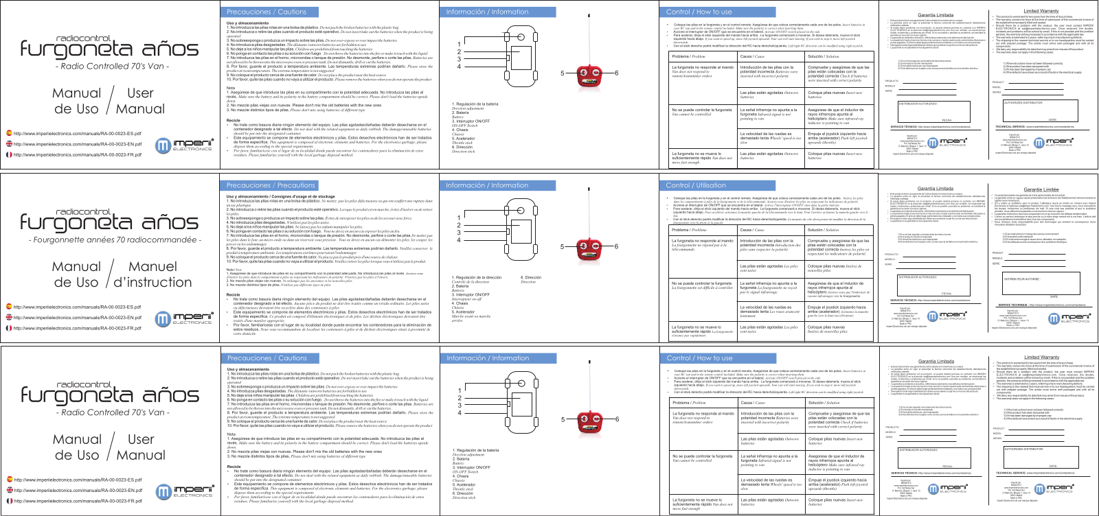 imperii Radio Controlled Furgoneta anos User Manual