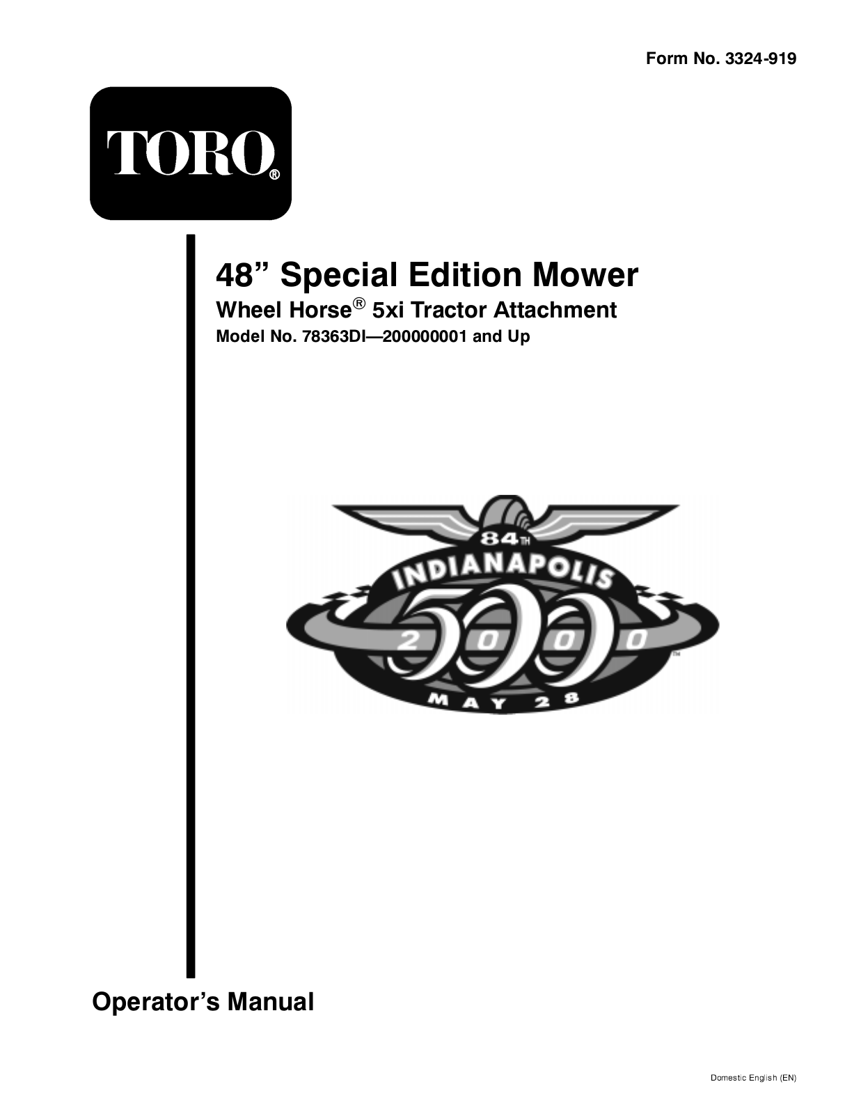 Toro 78363DI Operator's Manual