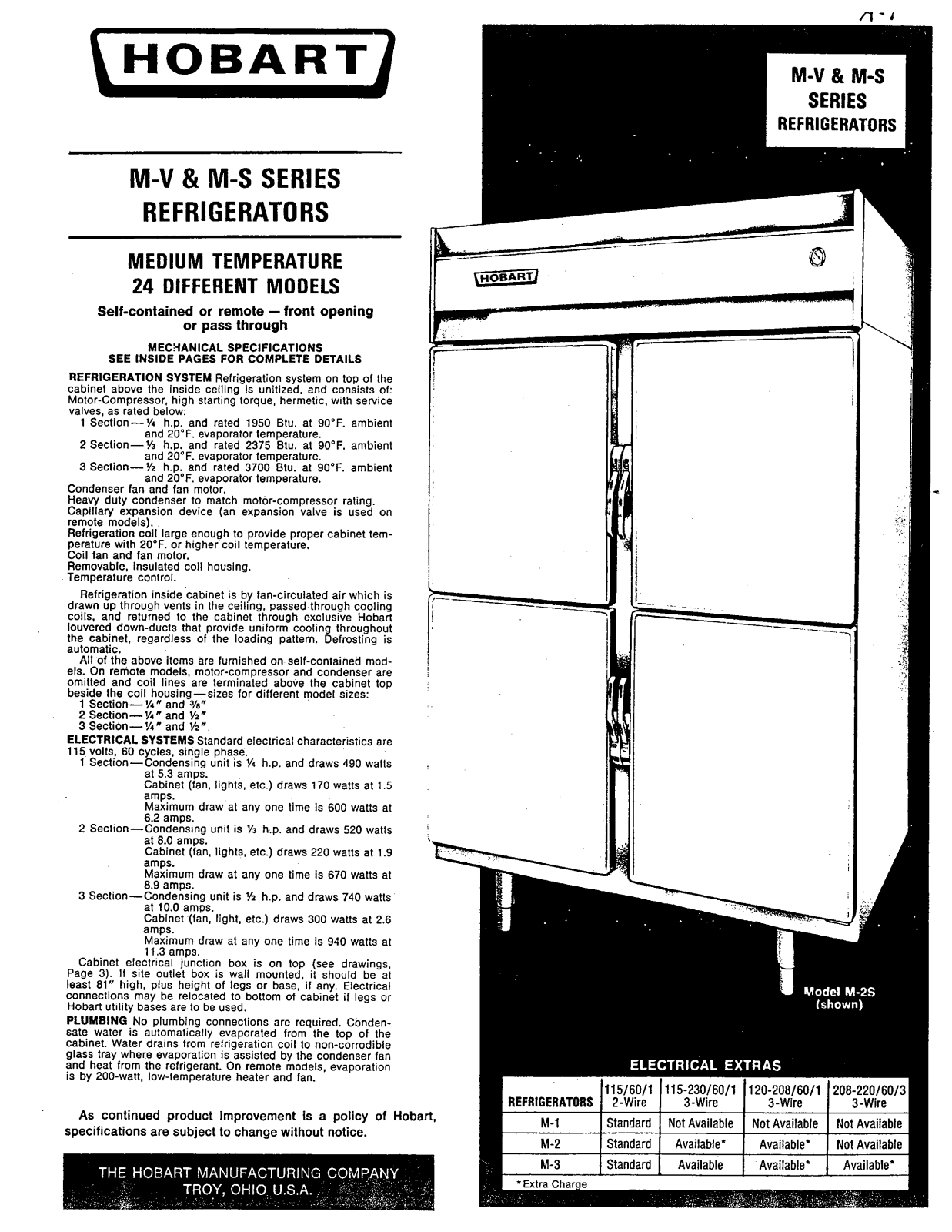 Hobart M-1RS User Manual