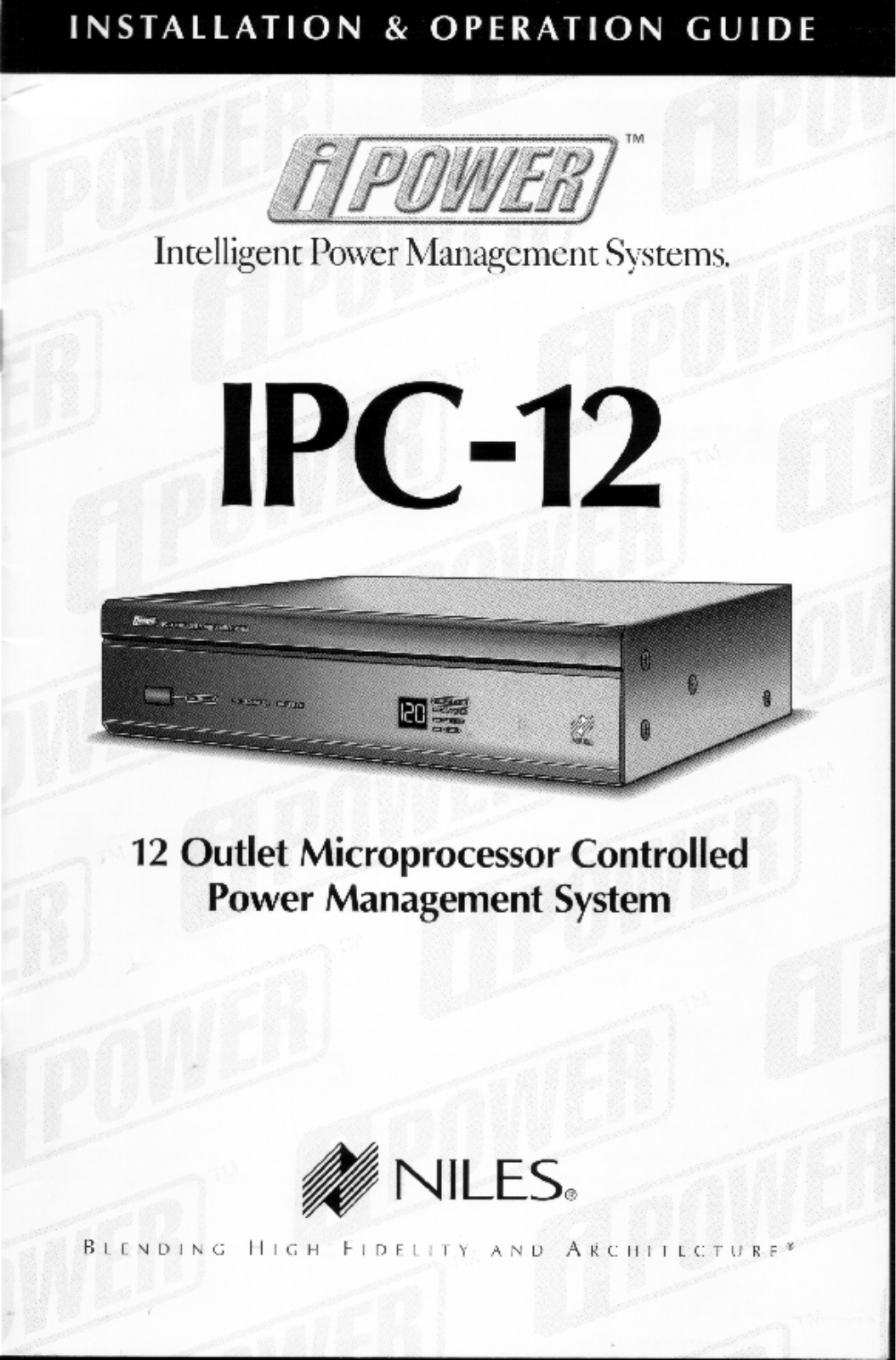 Niles IPC-12 installation Manual