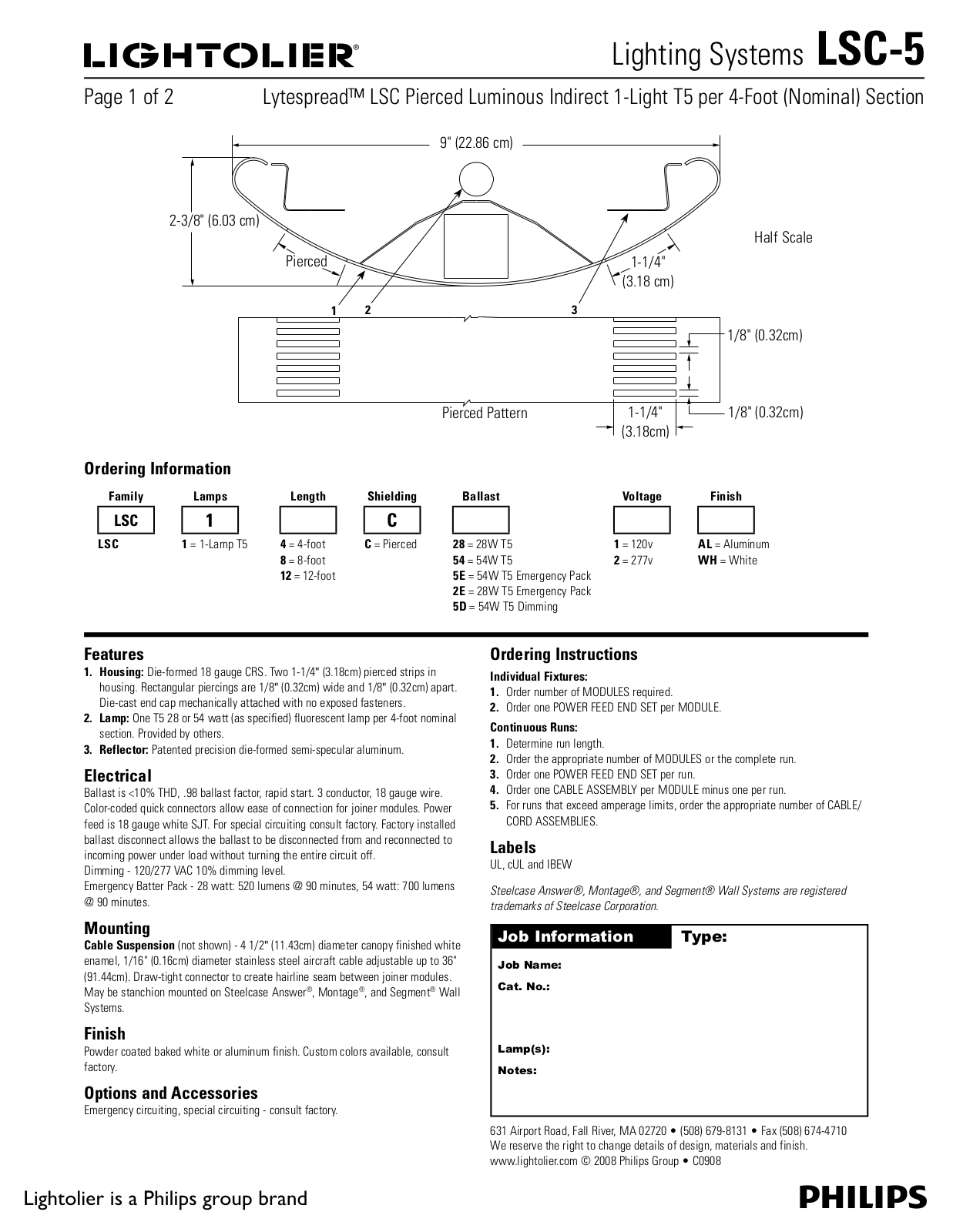 Lightolier LSC-5 User Manual