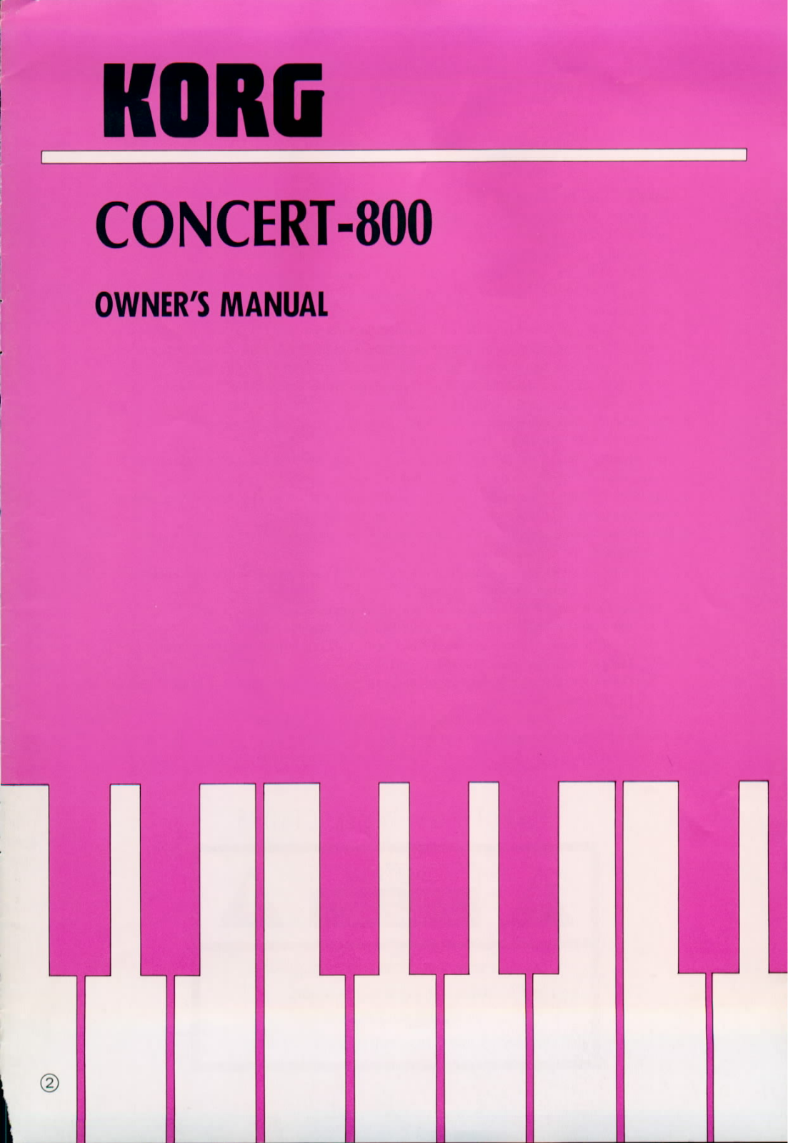 Korg 800 User Manual