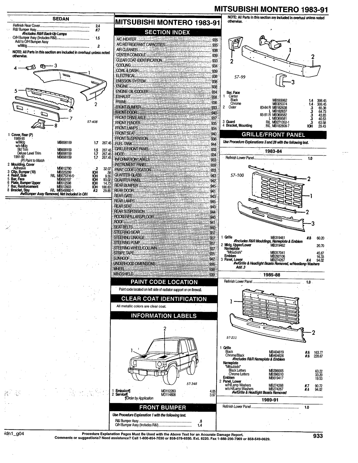 Mitsubishi Montero 1983 1991 User Manual