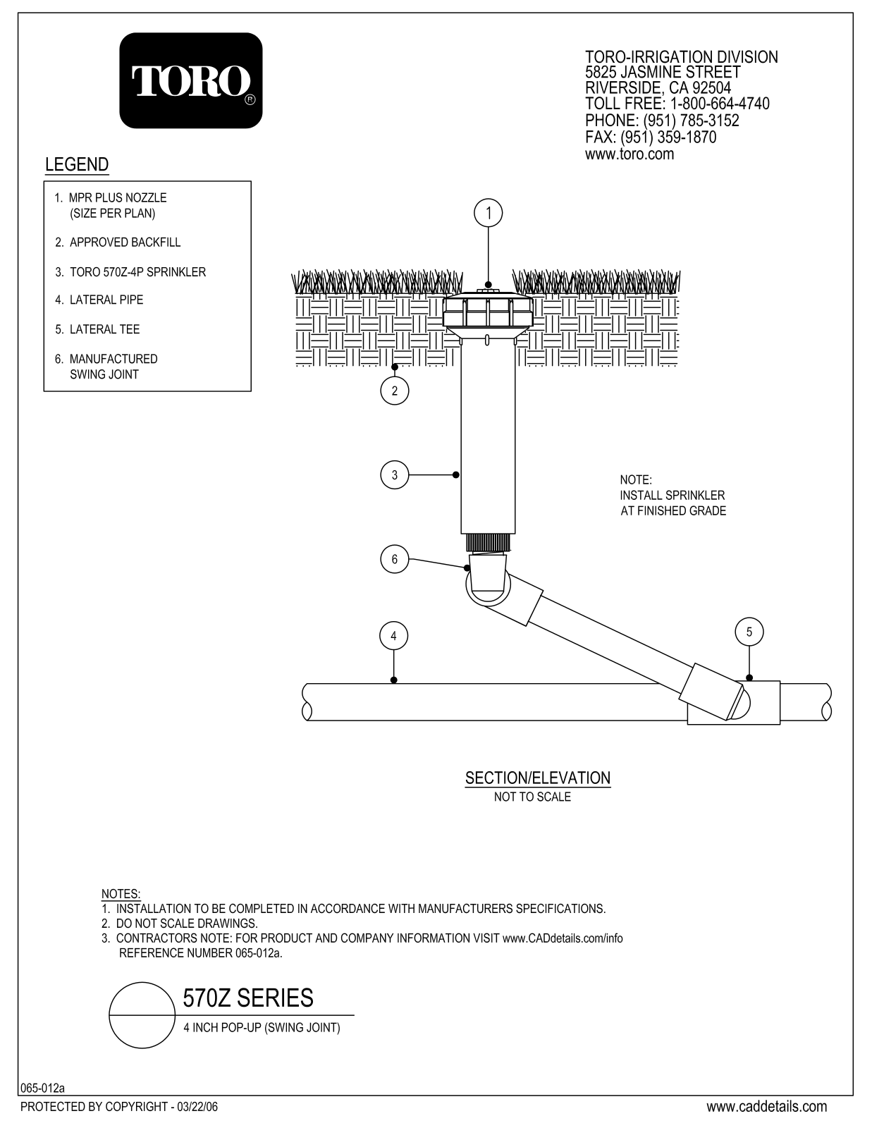 Toro 570ZXF Series 4 Riser Installation Manual