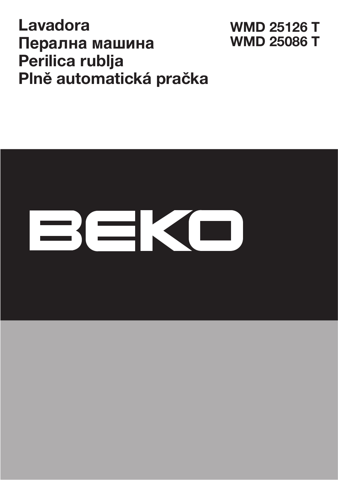 Beko WMD 25126 T, WMD 25086 T User Manual