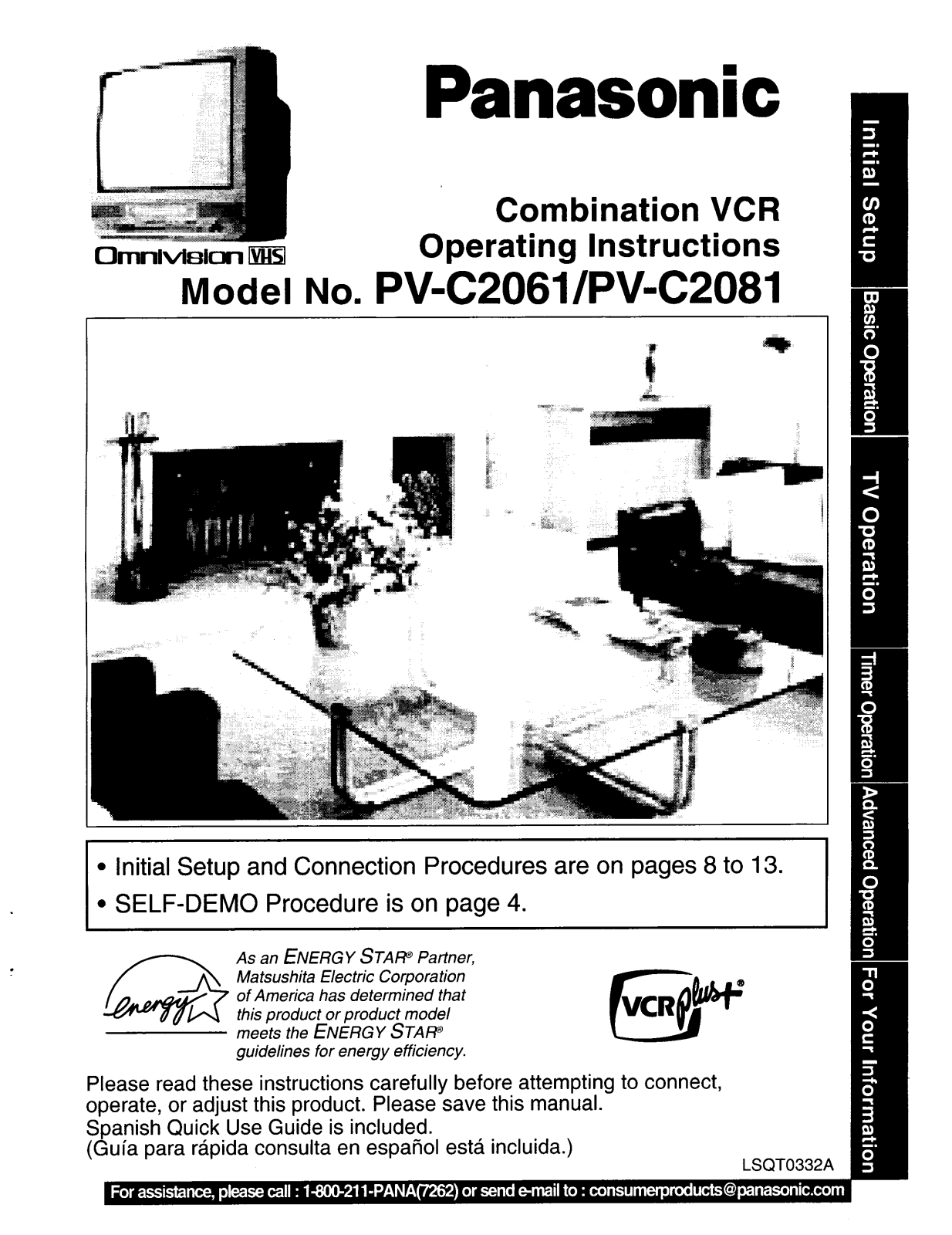 Panasonic pv-c2061 Operation Manual