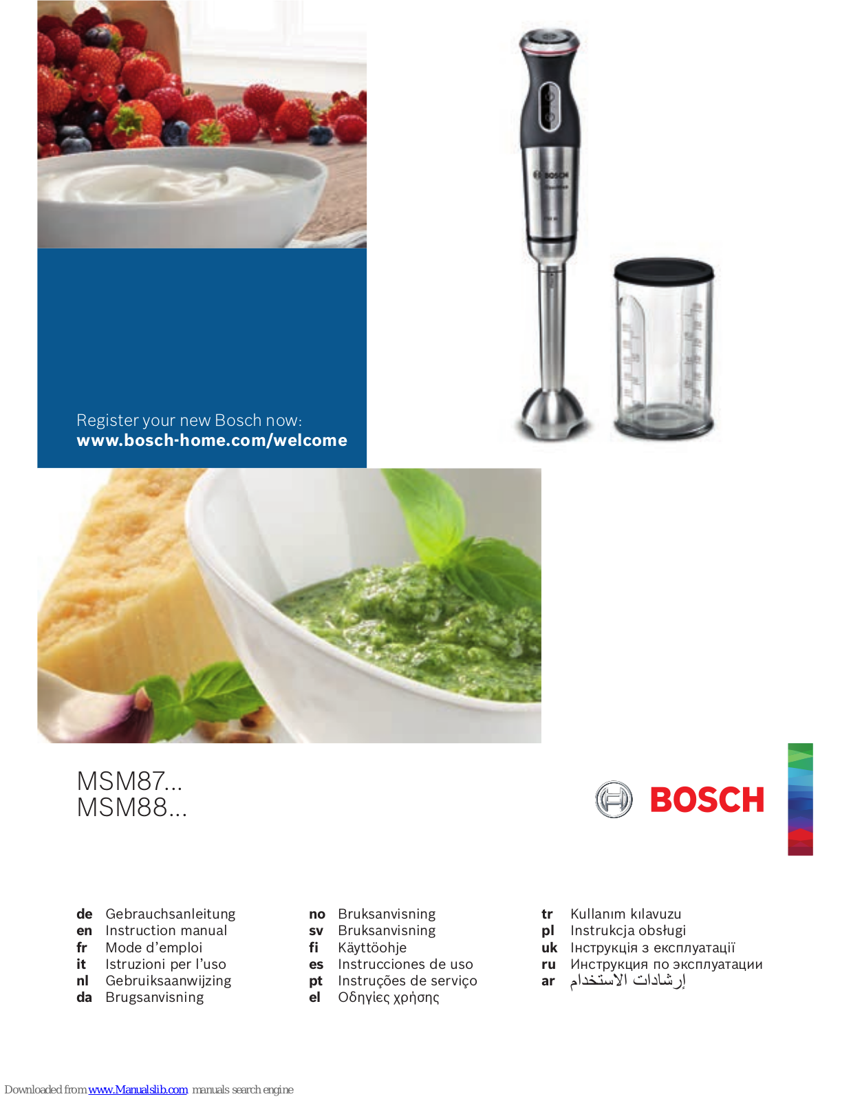 Bosch MSM87, MSM88 Instruction Manual