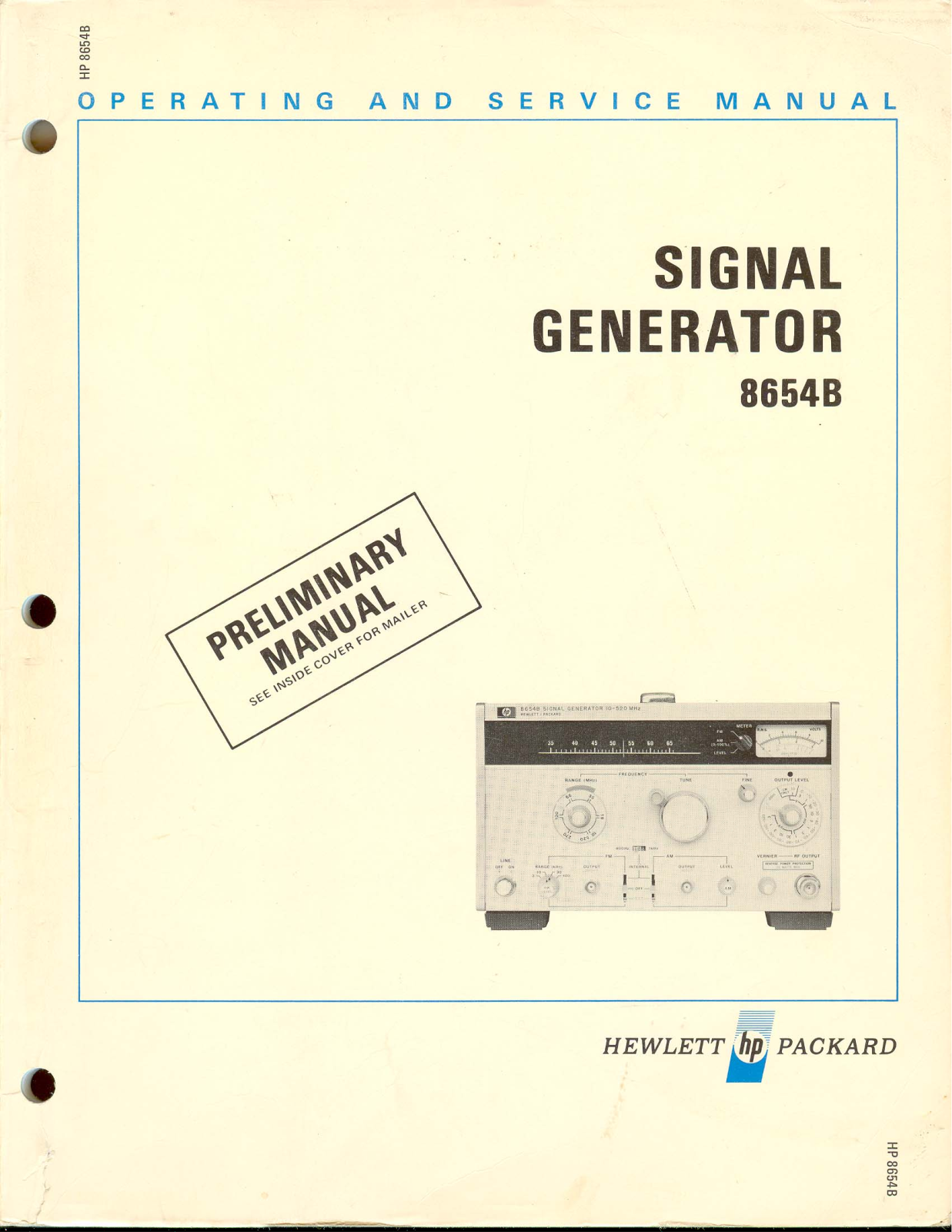 HP 8654B Service manual