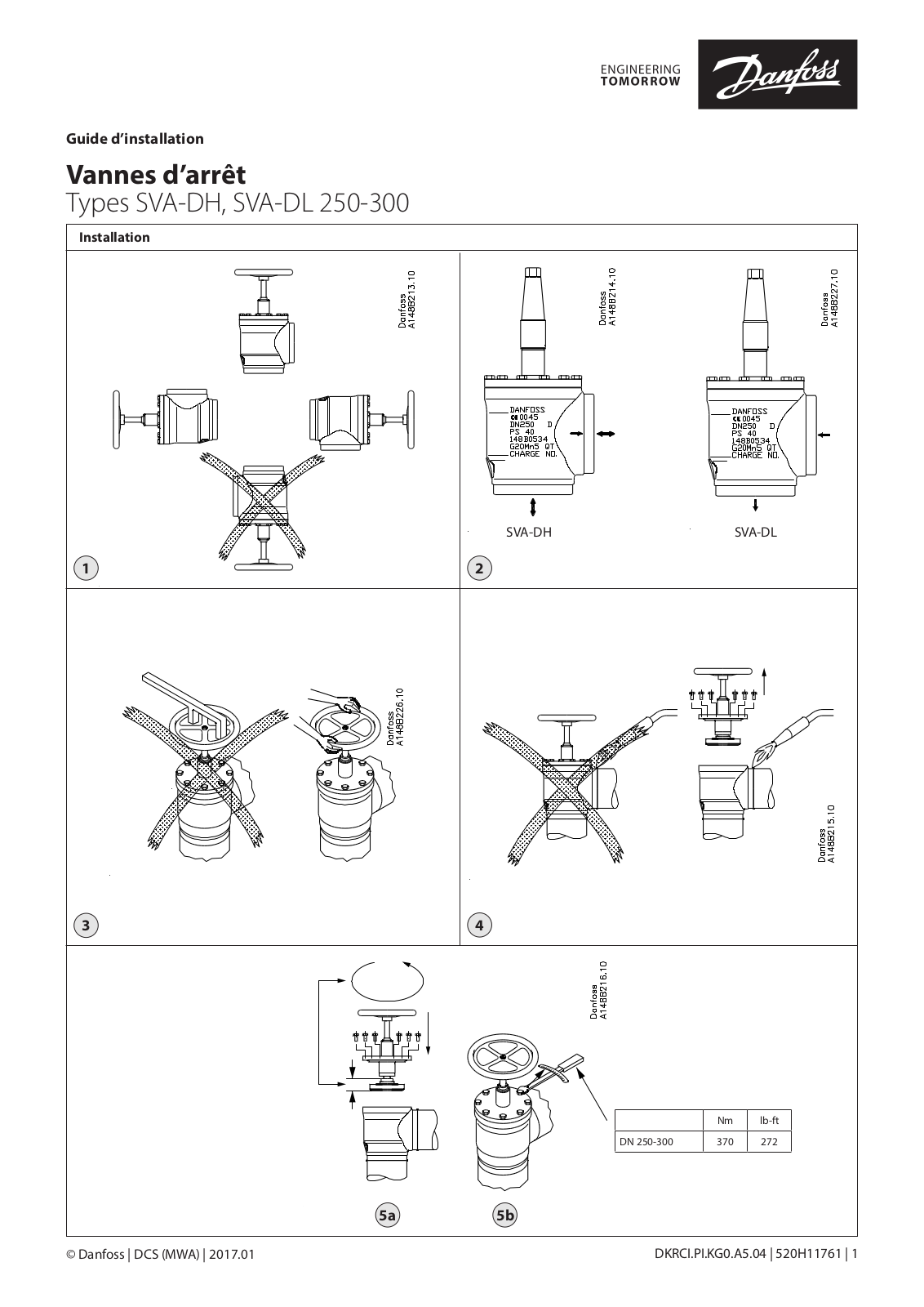 Danfoss SVA-DH, SVA-DL Installation guide