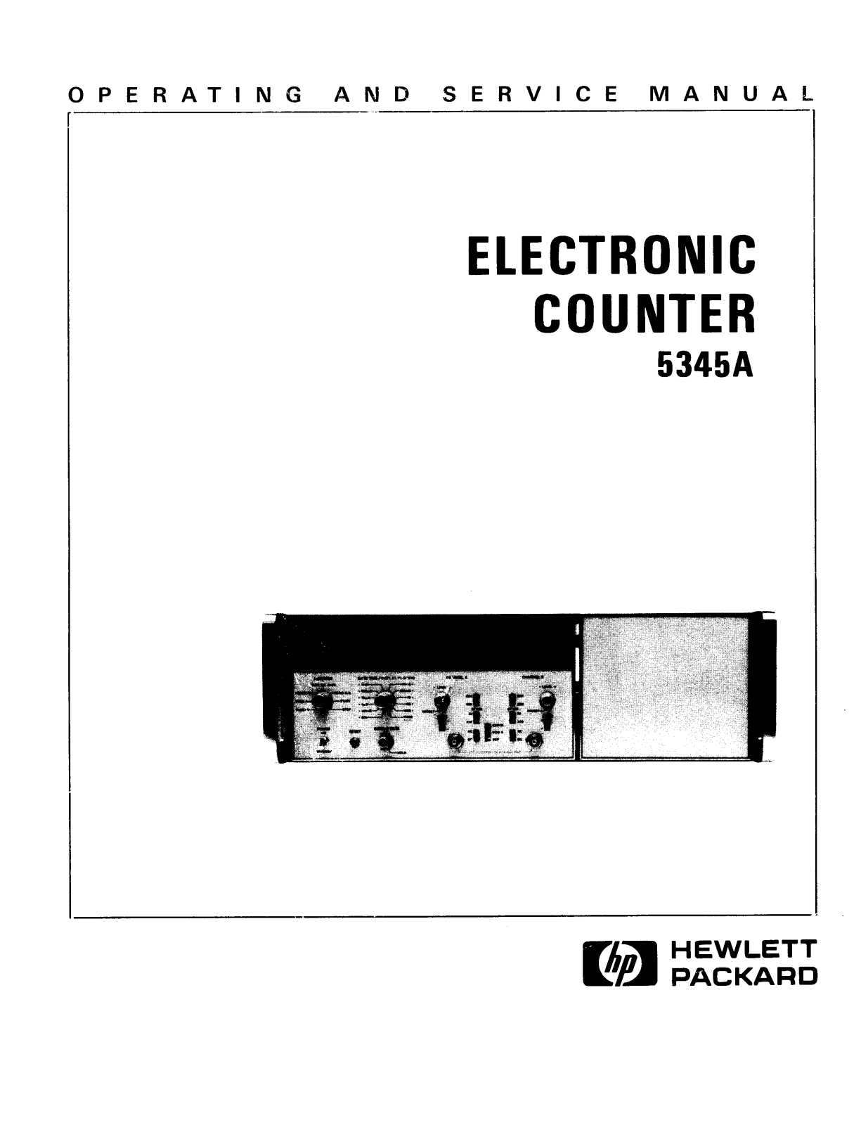 HP (Hewlett-Packard) 5345A User Manual