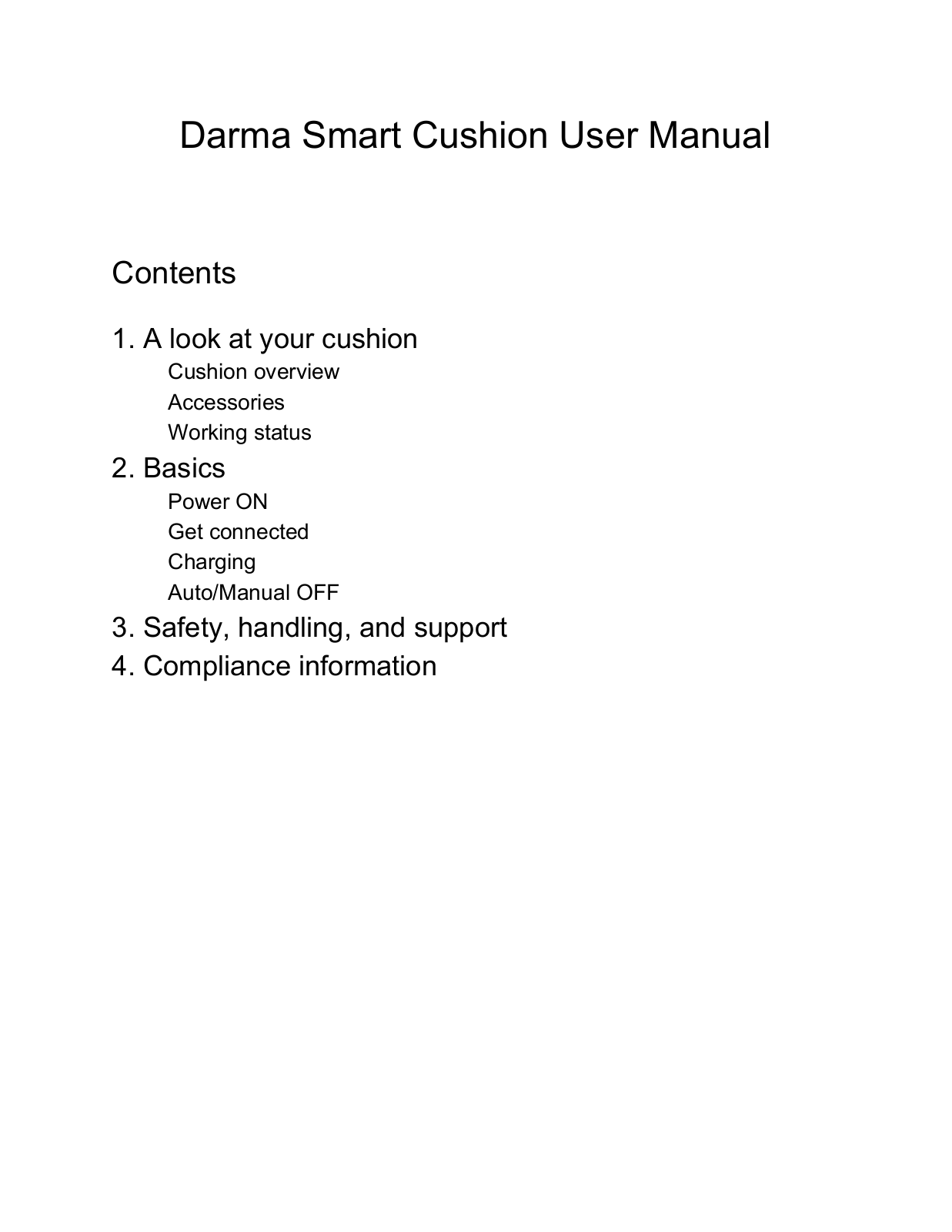 Darma CUSHION Users Manual