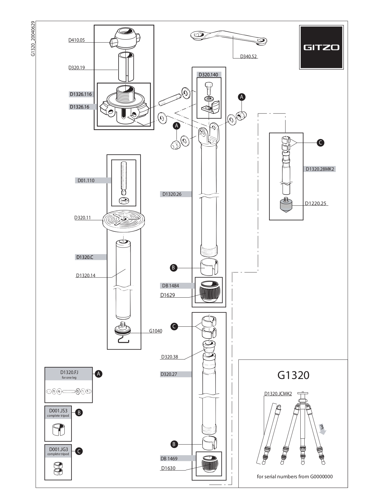 Gitzo G1320 User Manual