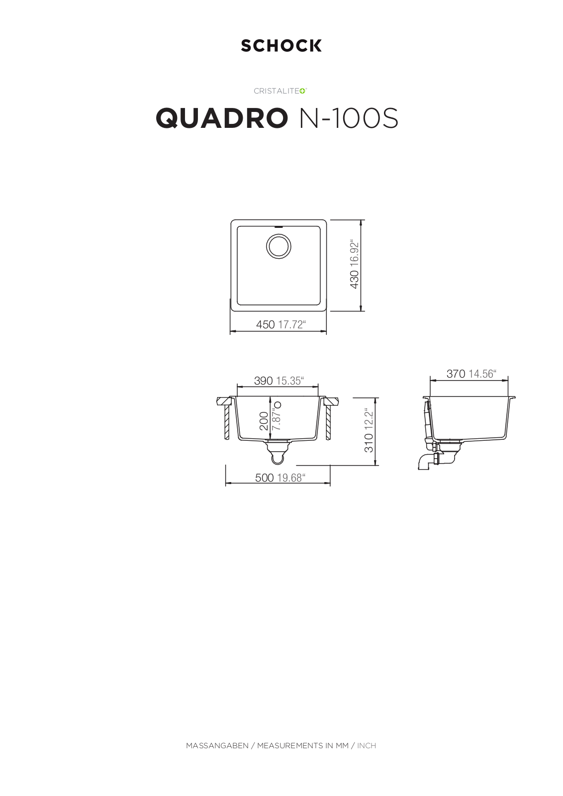 Abey QN-100SC, QN-100SB, QN-100SCR, QN-100SW Specifications Sheet - ManualMachine.com