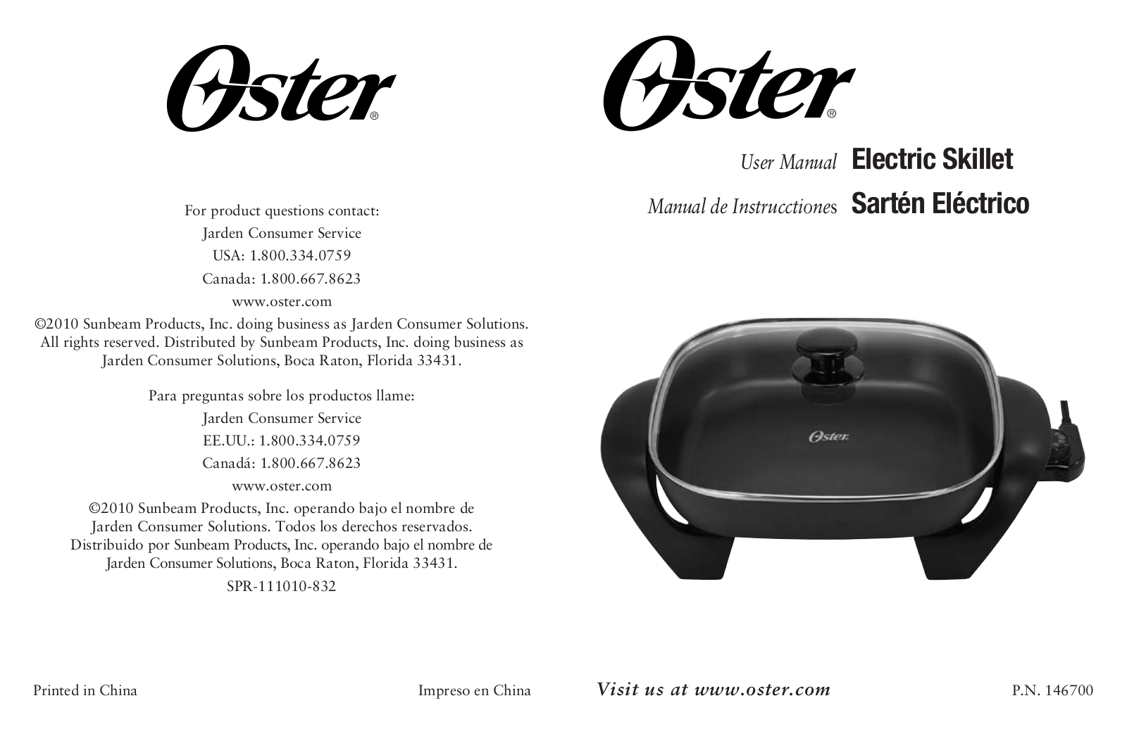 Oster Cookware User Manual