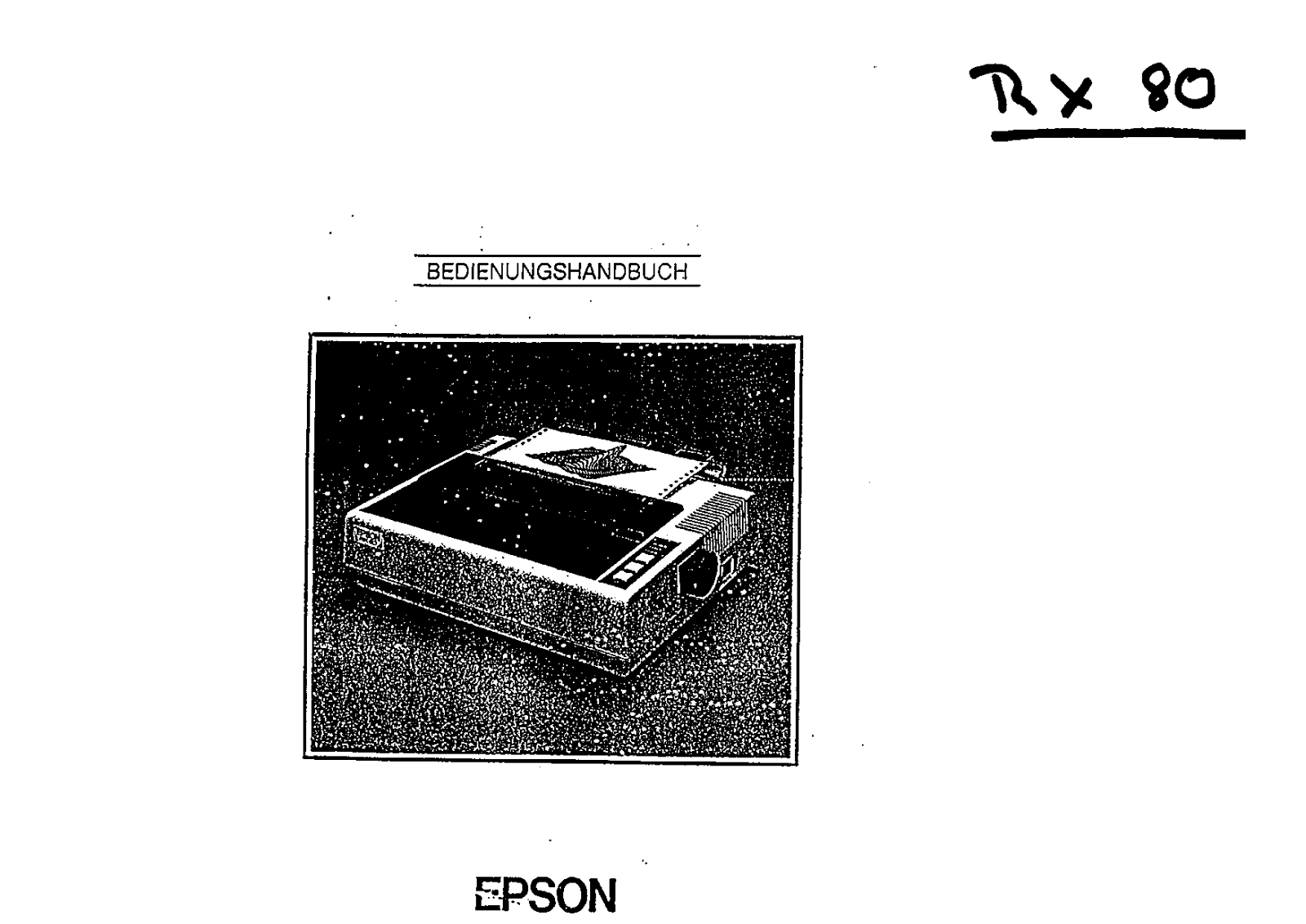 Epson RX-80 User Manual