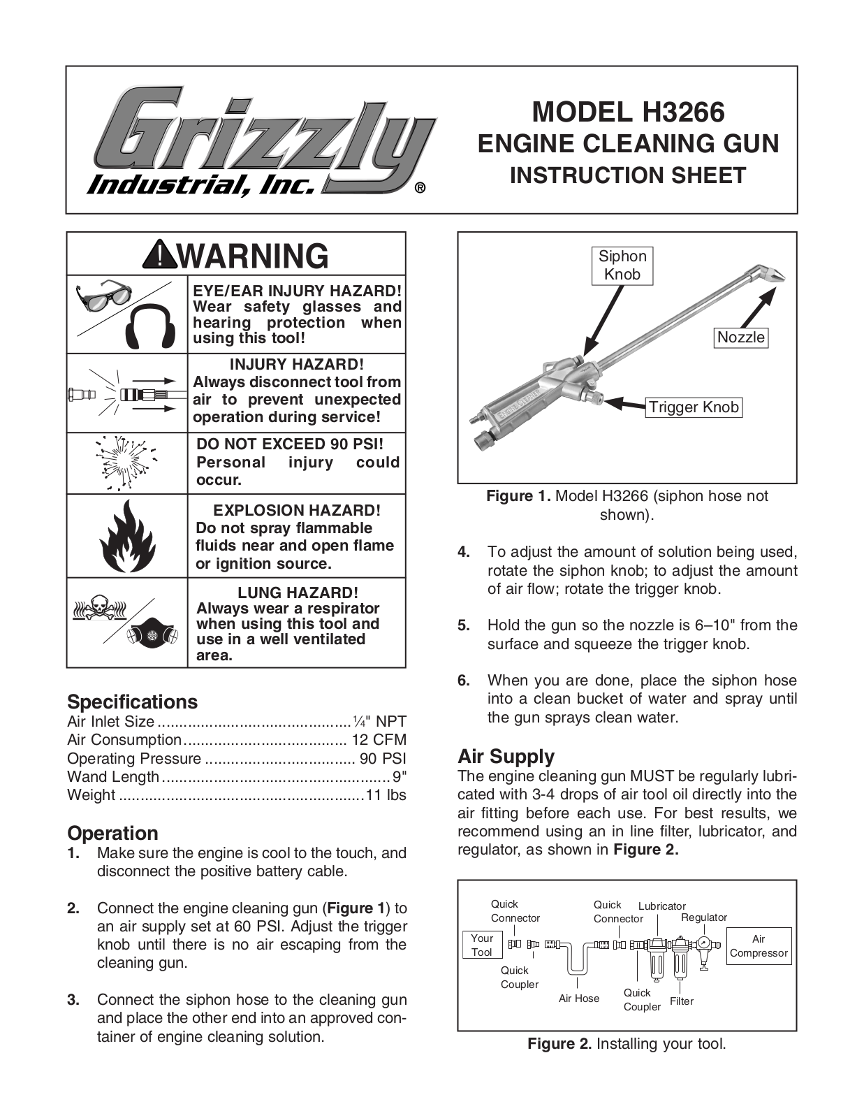 Grizzly H3266 User Manual