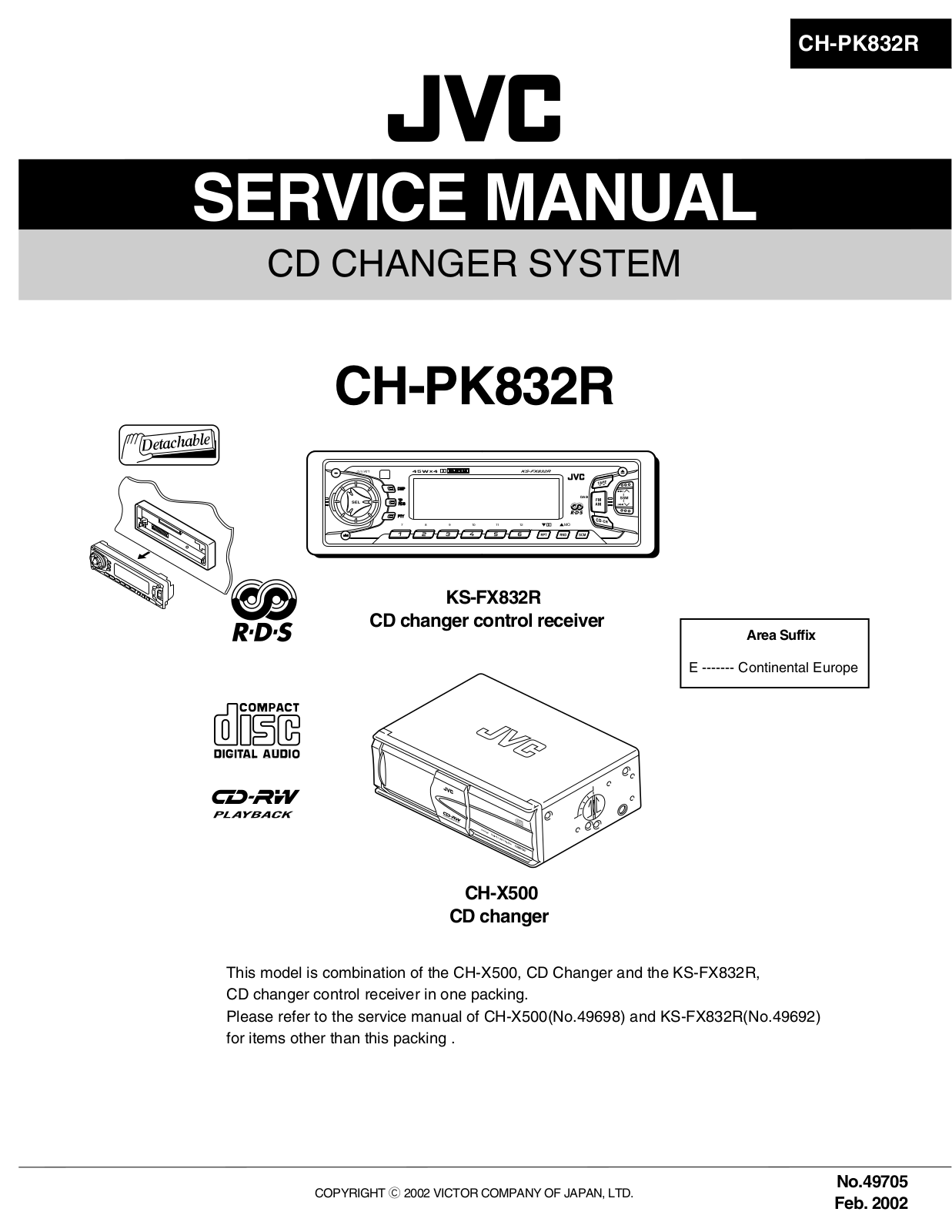 JVC CH-PK832R Service Manual