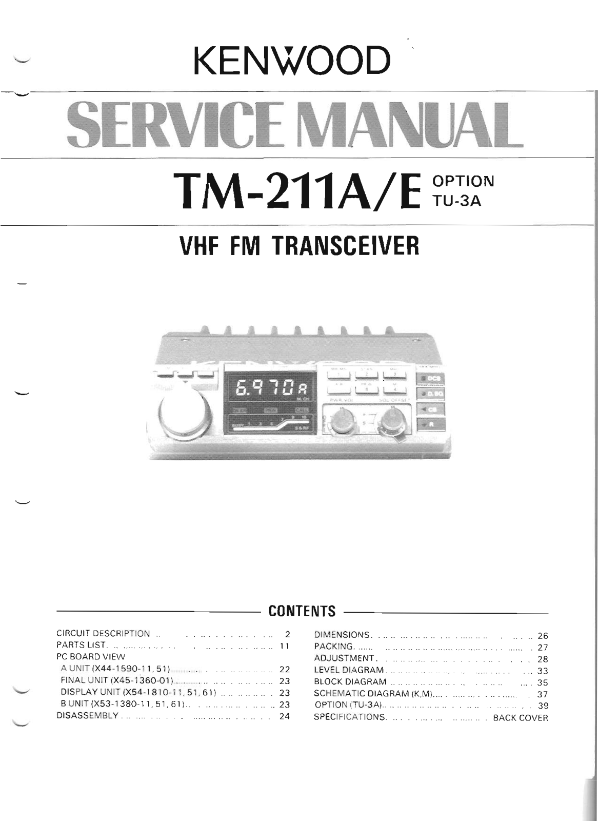 Kenwood TM-211-A Service Manual