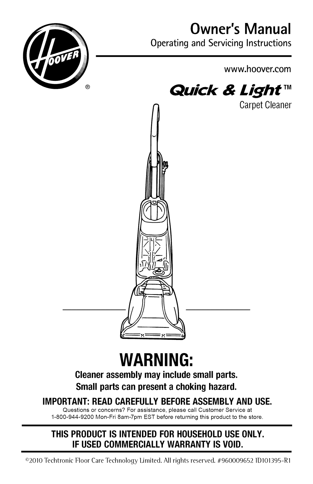 Hoover FH50030 Owner’s Manual