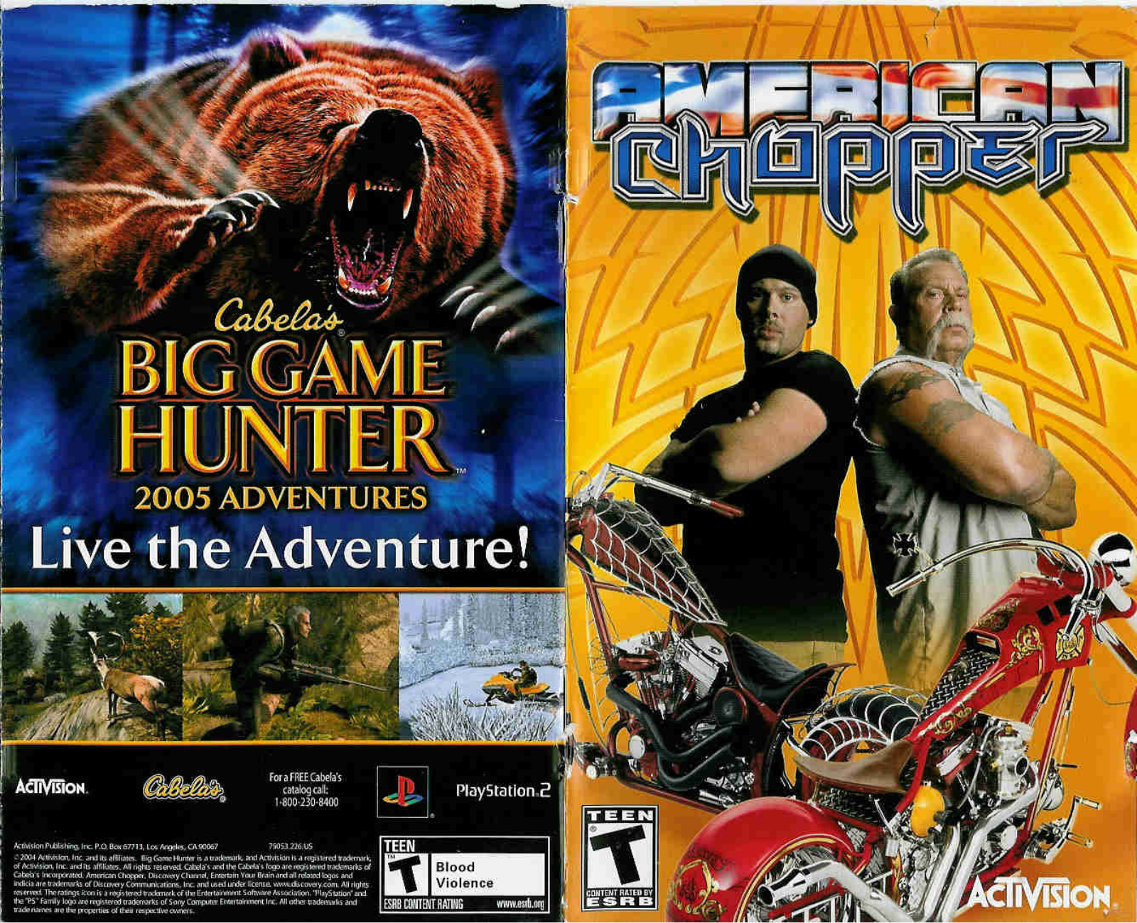 Games PS2 AMERICAN CHOPPER User Manual