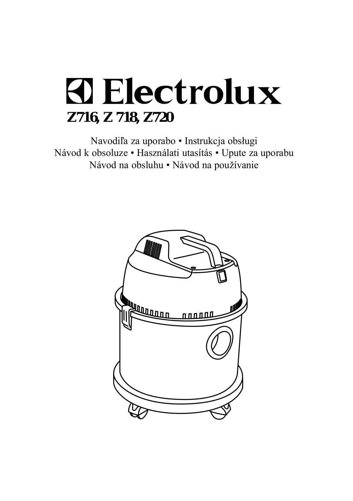 Electrolux Z716, Z716, Z718, Z 718, Z720 Manual