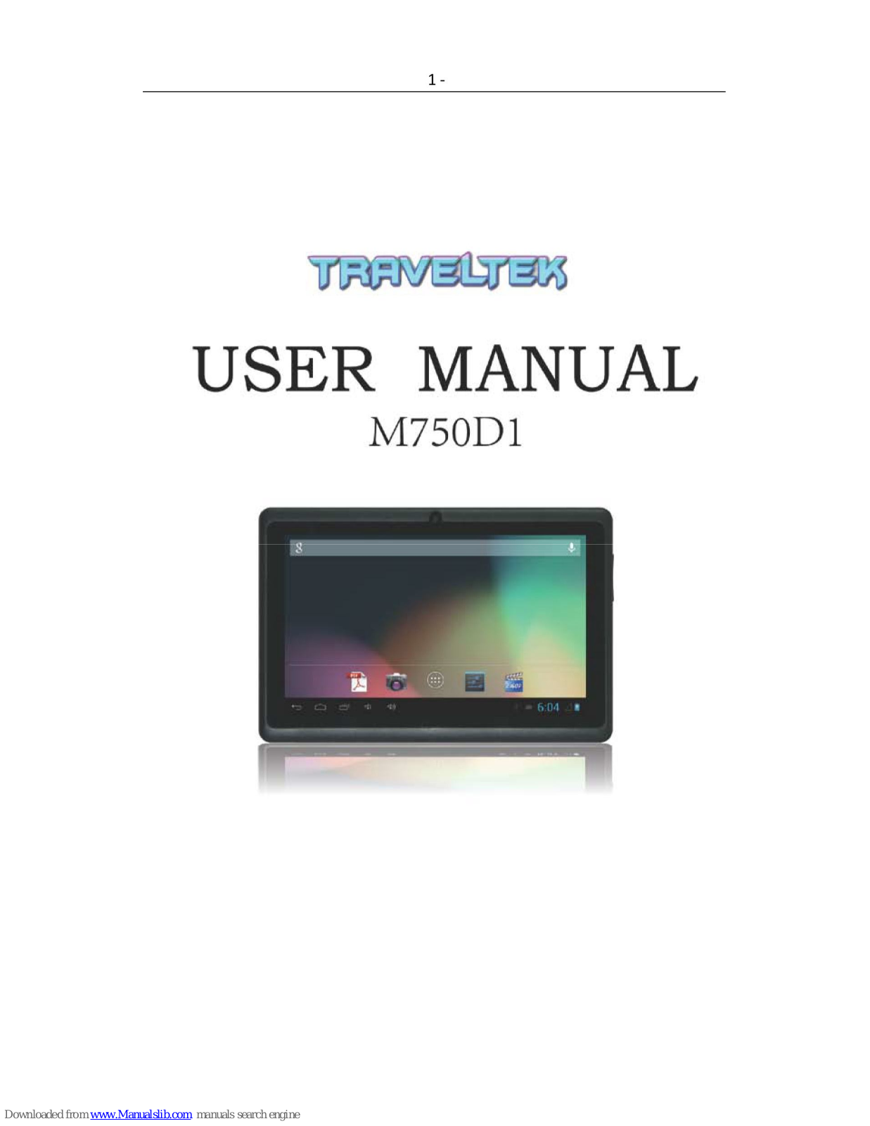 Traveltek M750D1 User Manual