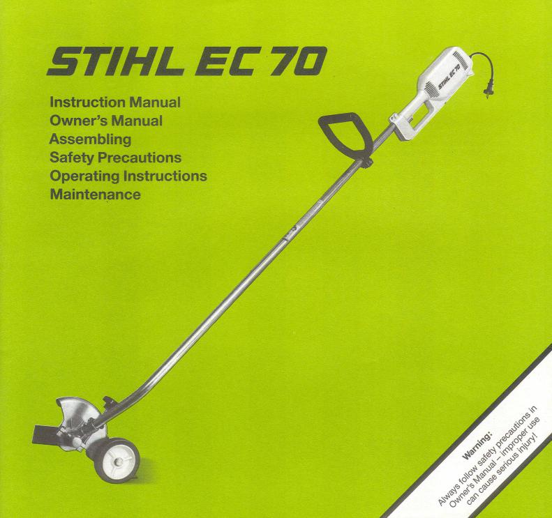 STIHL EC 70 Owner's Manual