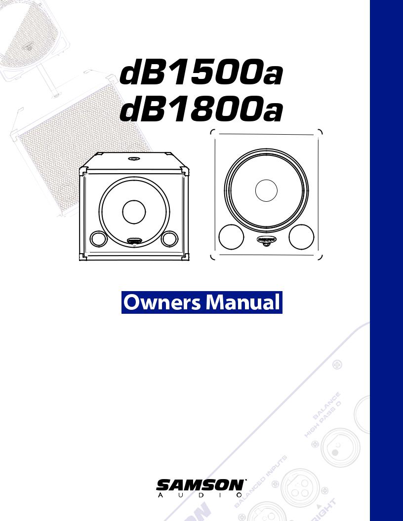 Samson dB1500a, dB1800a User Manual