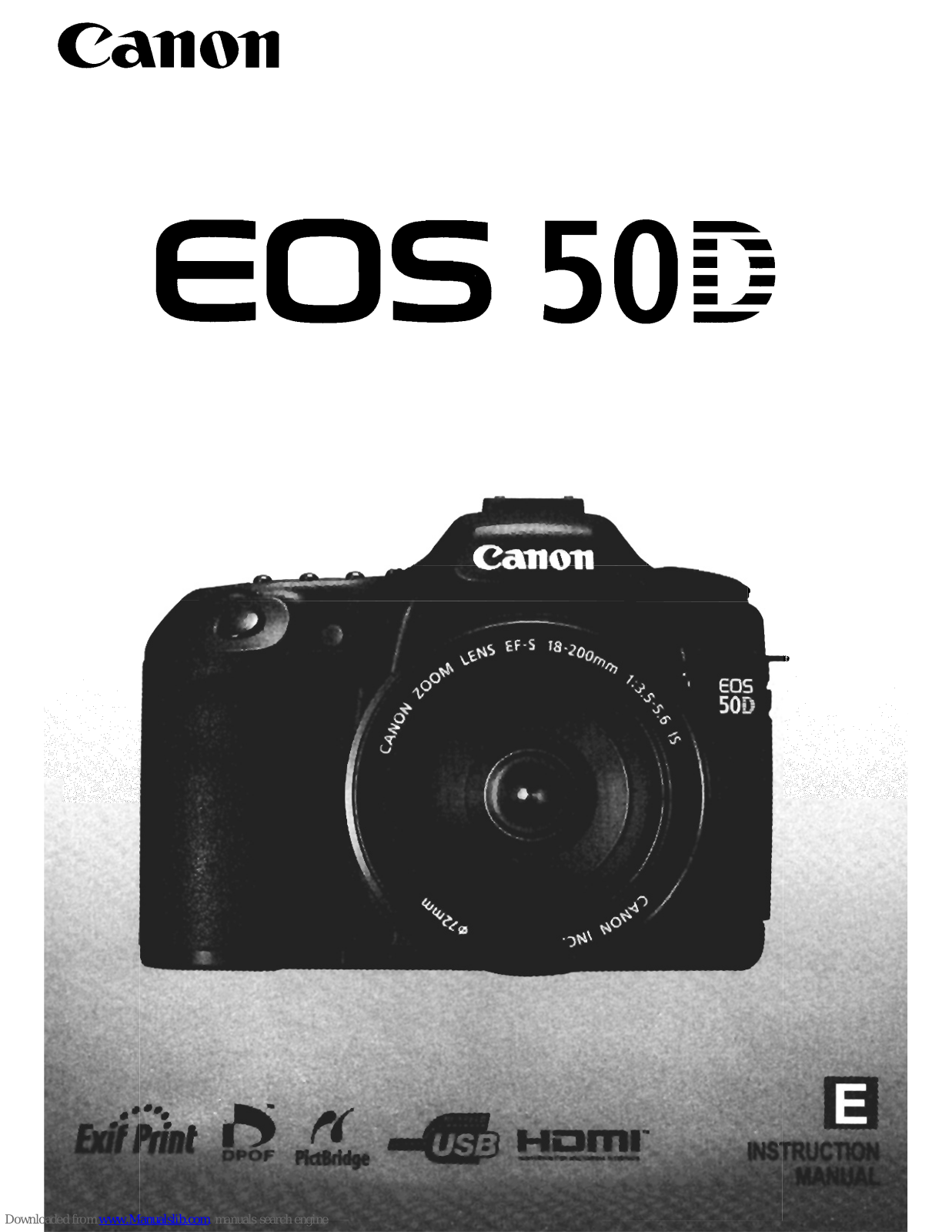 Canon EOD 50D, EOS 50D Instruction Manual