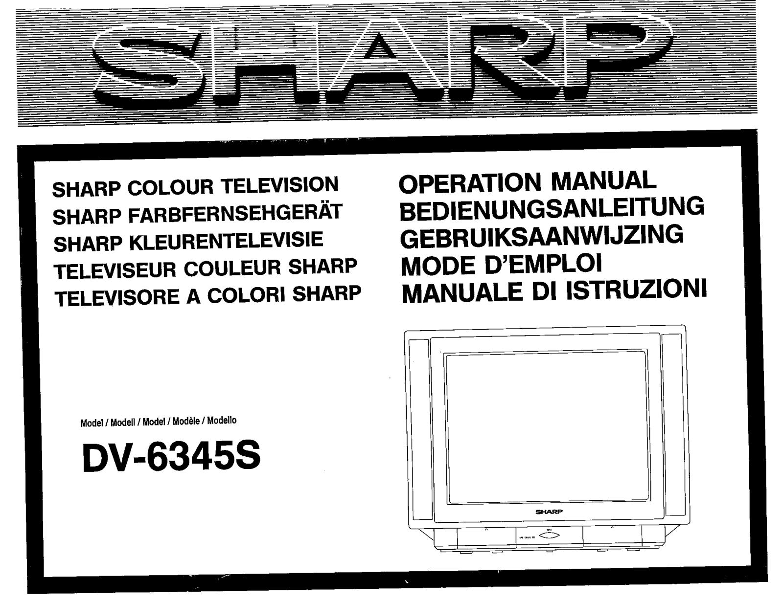 SHARP DV-6345S User Manual