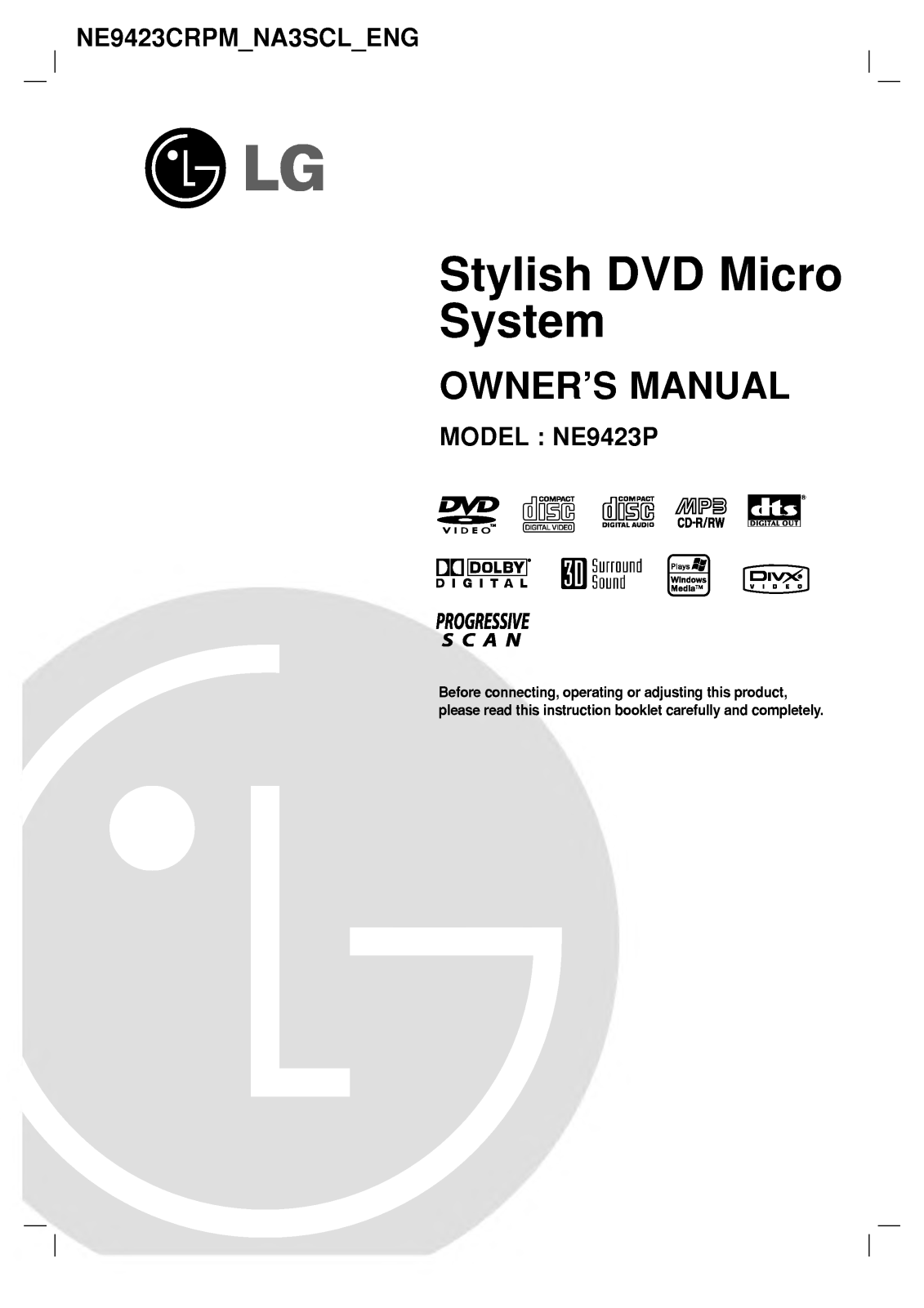 LG NE9423P User Manual