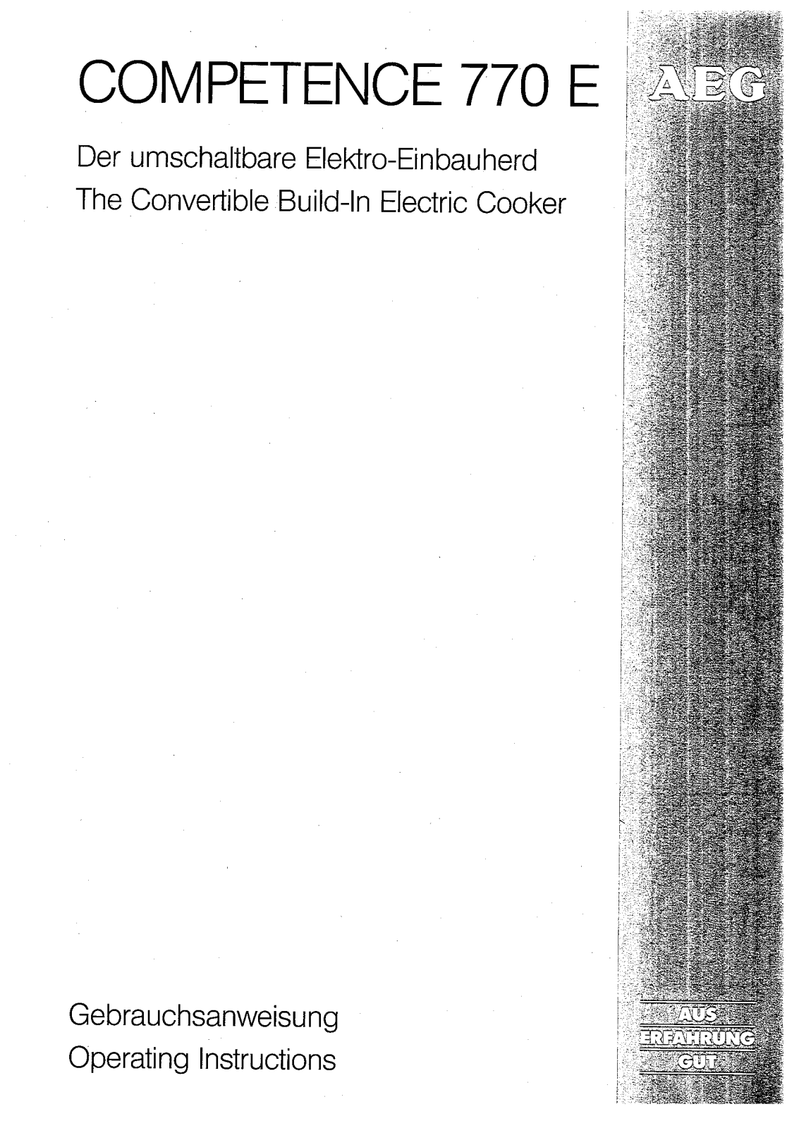 AEG-Electrolux 770E CH, 770E N User Manual