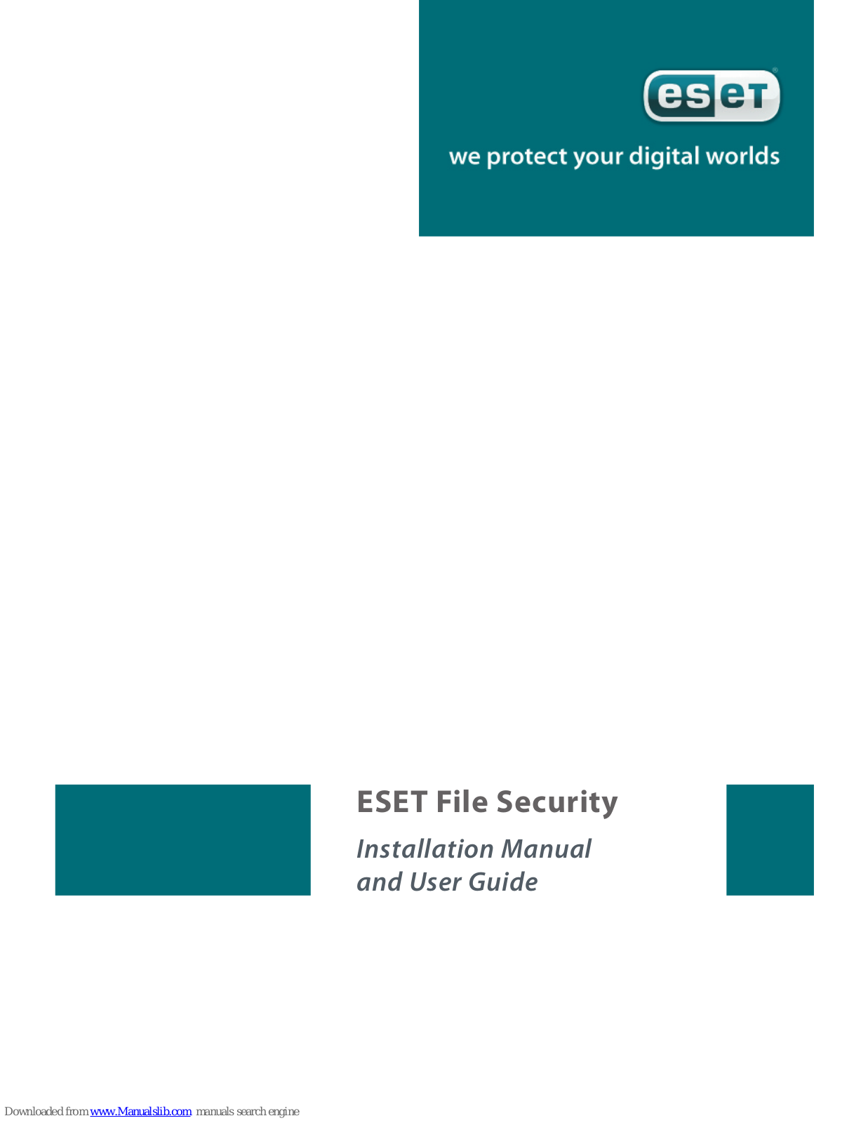 ESET FILE SECURITY - ANNEXE 22, File Security Installation Manual